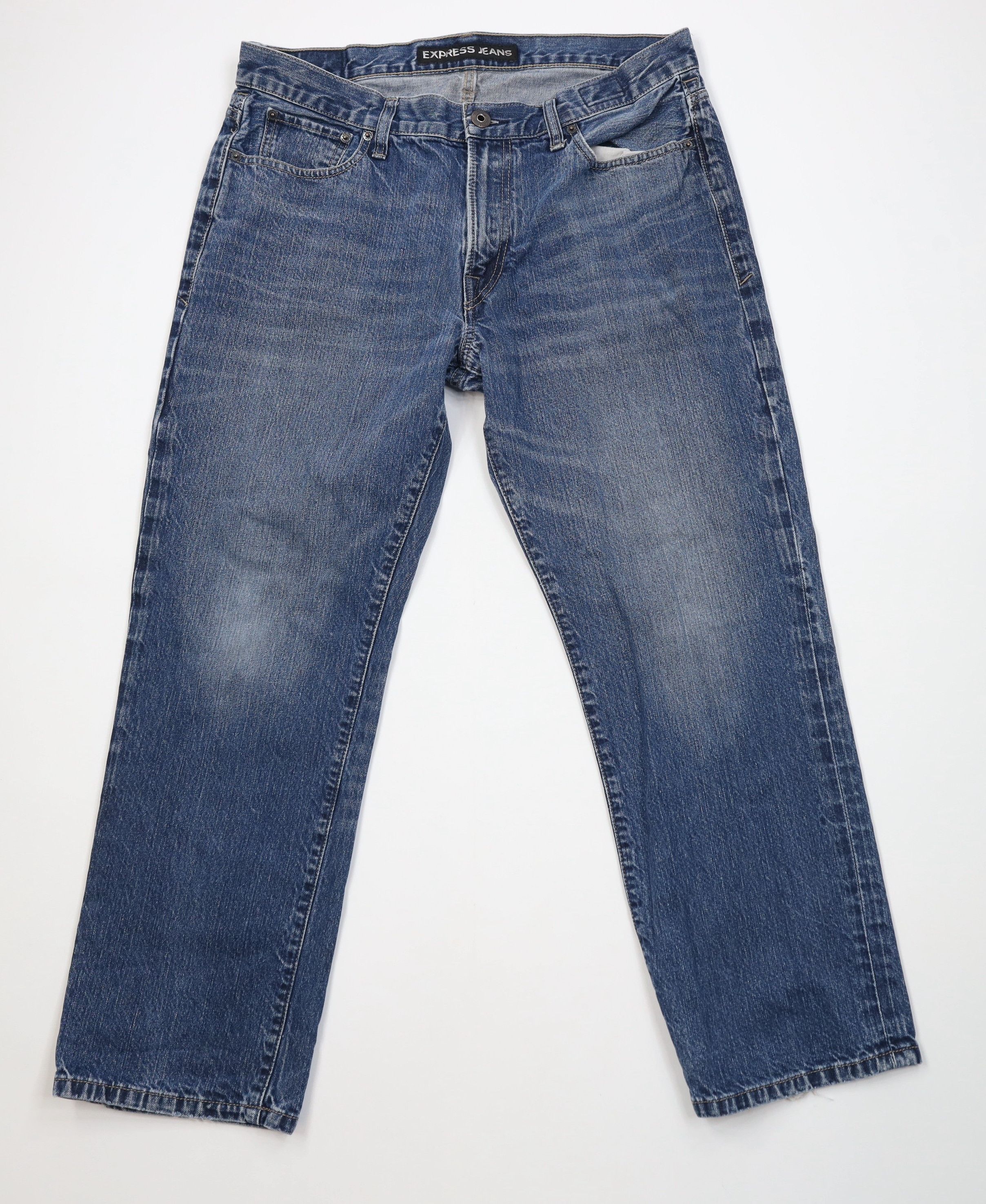 Express Vintage Y2K Express Blake Loose Fit Straight Leg Jeans Size US 34 / EU 50 - 1 Thumbnail