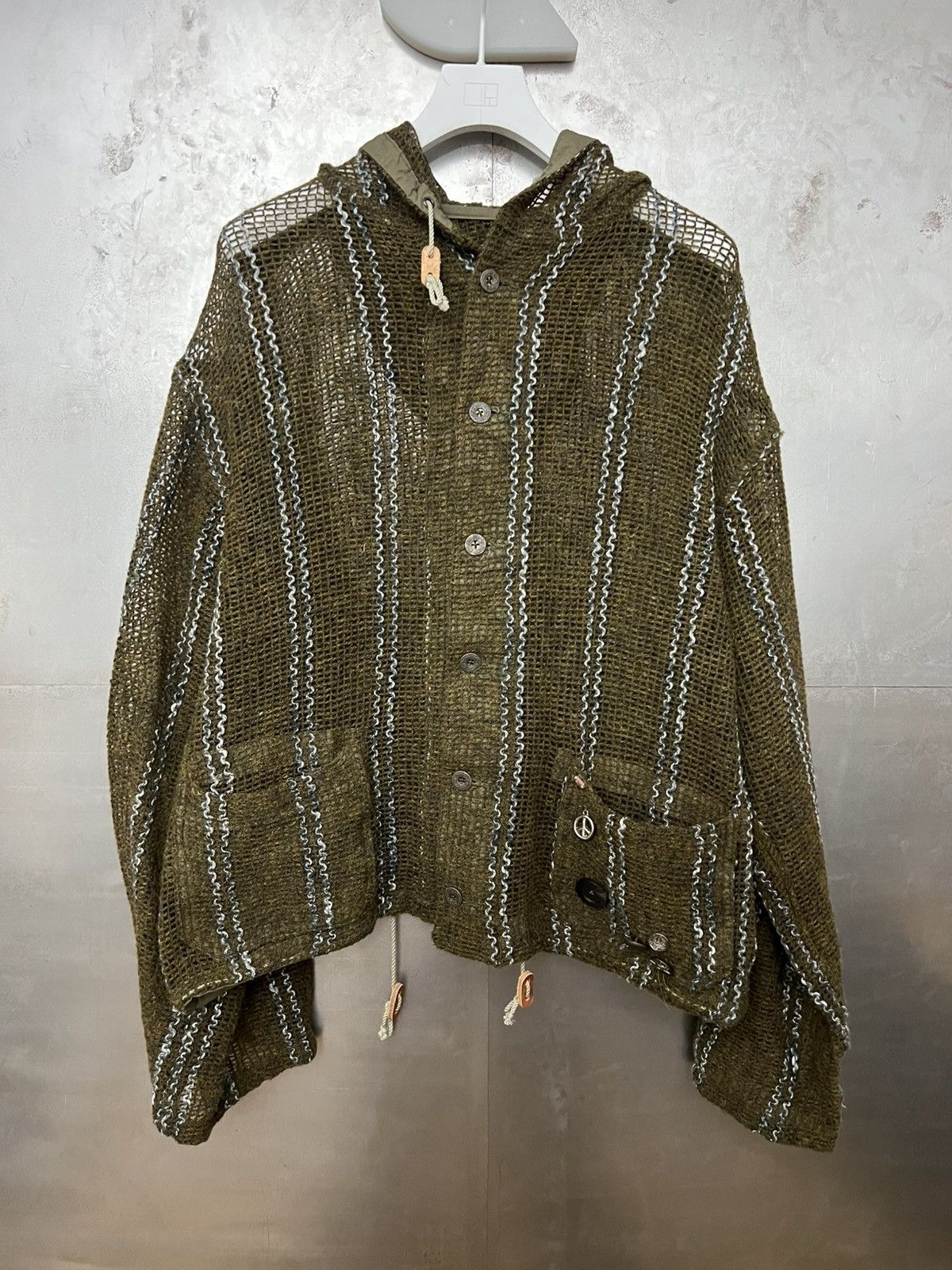 Kapital Kapital Knitted Button Up Hippy Hoodie Size US L / EU 52-54 / 3 - 1 Thumbnail