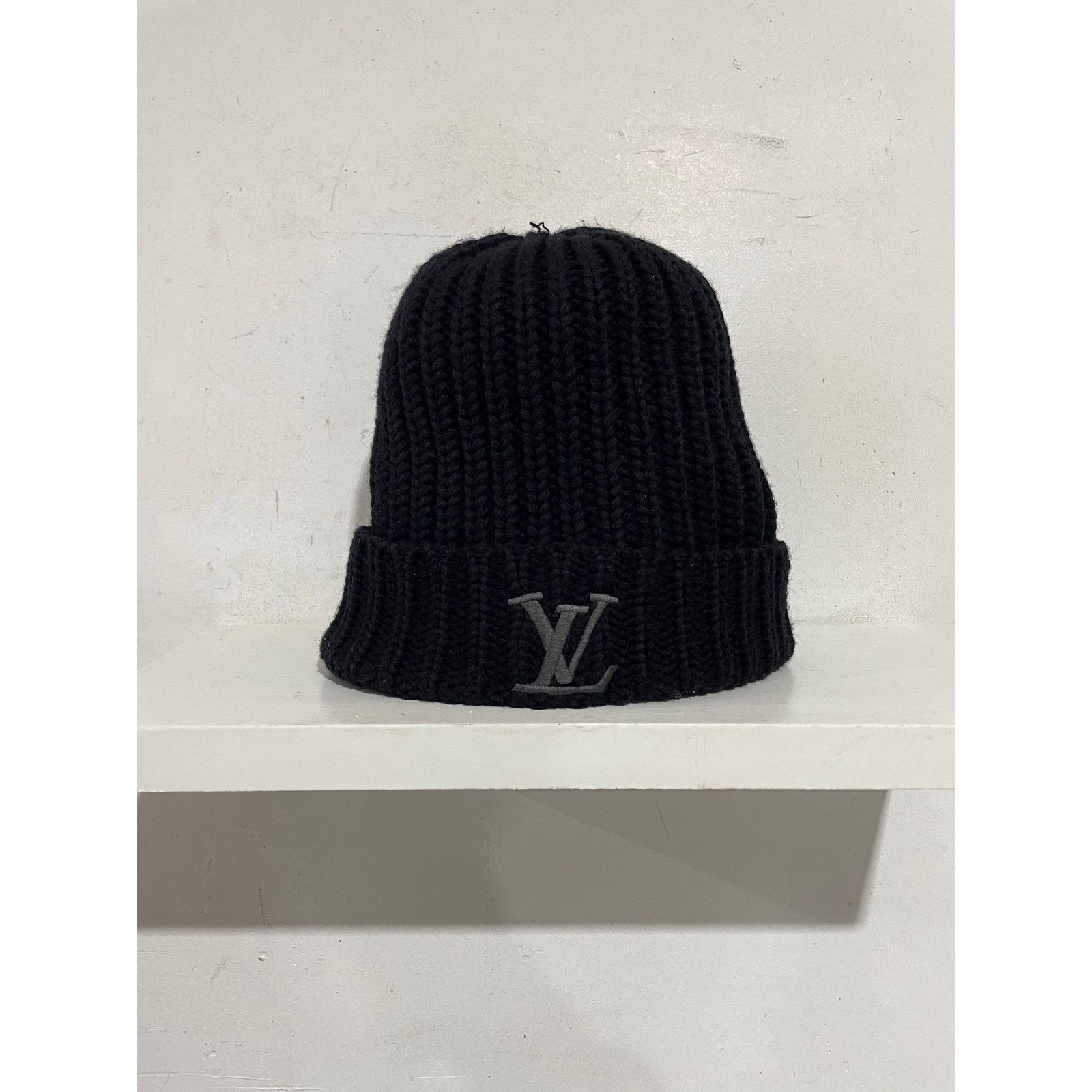 Louis Vuitton LV monogram black & nior beanie | Grailed