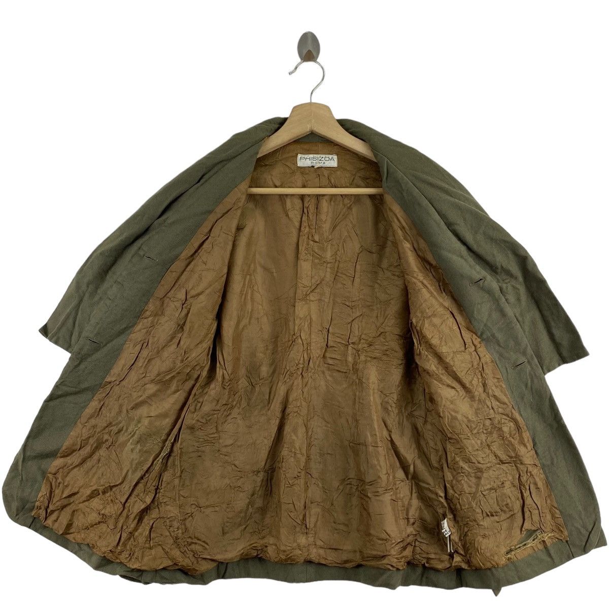 Other PHISIZOA ROMA Italian Brand Fashionable Khaki Coat Size S / US 4 / IT 40 - 5 Thumbnail