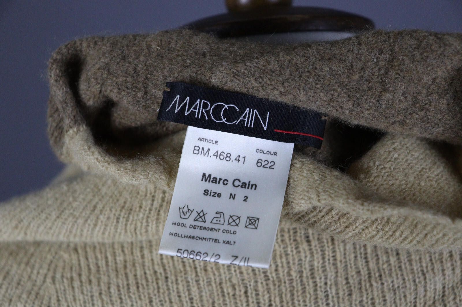 Designer Marc Cain Brown Angora Wool Knit Sweater Size 2 Size XS / US 0-2 / IT 36-38 - 8 Thumbnail