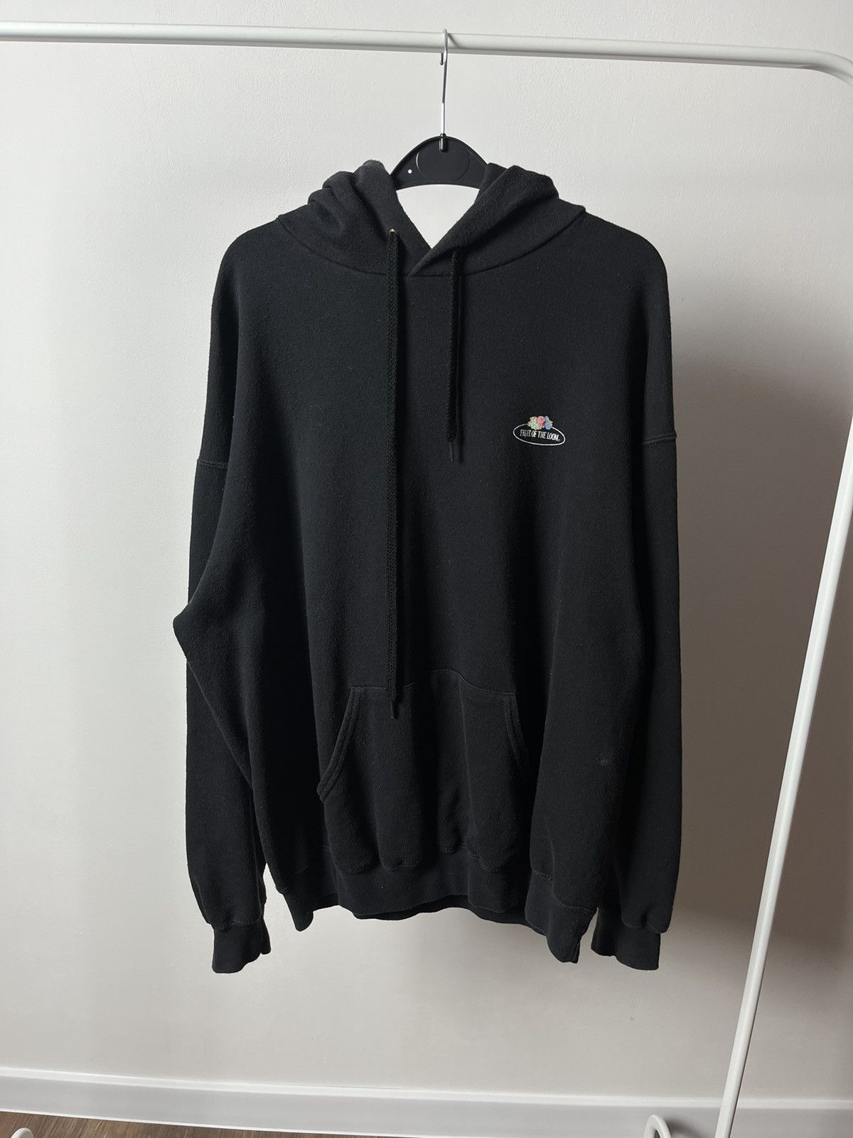 Fruit Of The Loom Vintage Faded Fruit of the Loom Blank Oversized Hoodie Size US XL / EU 56 / 4 - 1 Thumbnail