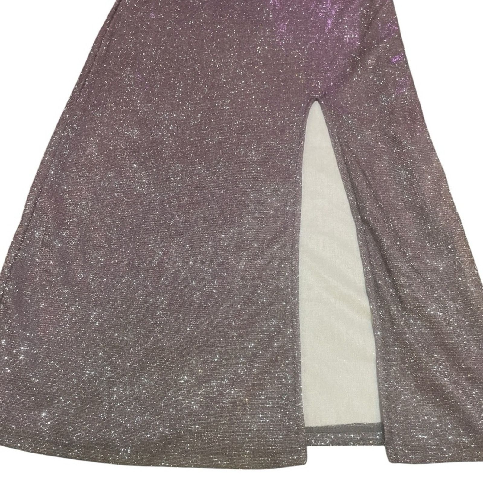 H&M NWOT H&M Divided Purple/Gray Glitter Cut Out Midi Dress Size S / US 4 / IT 40 - 4 Thumbnail