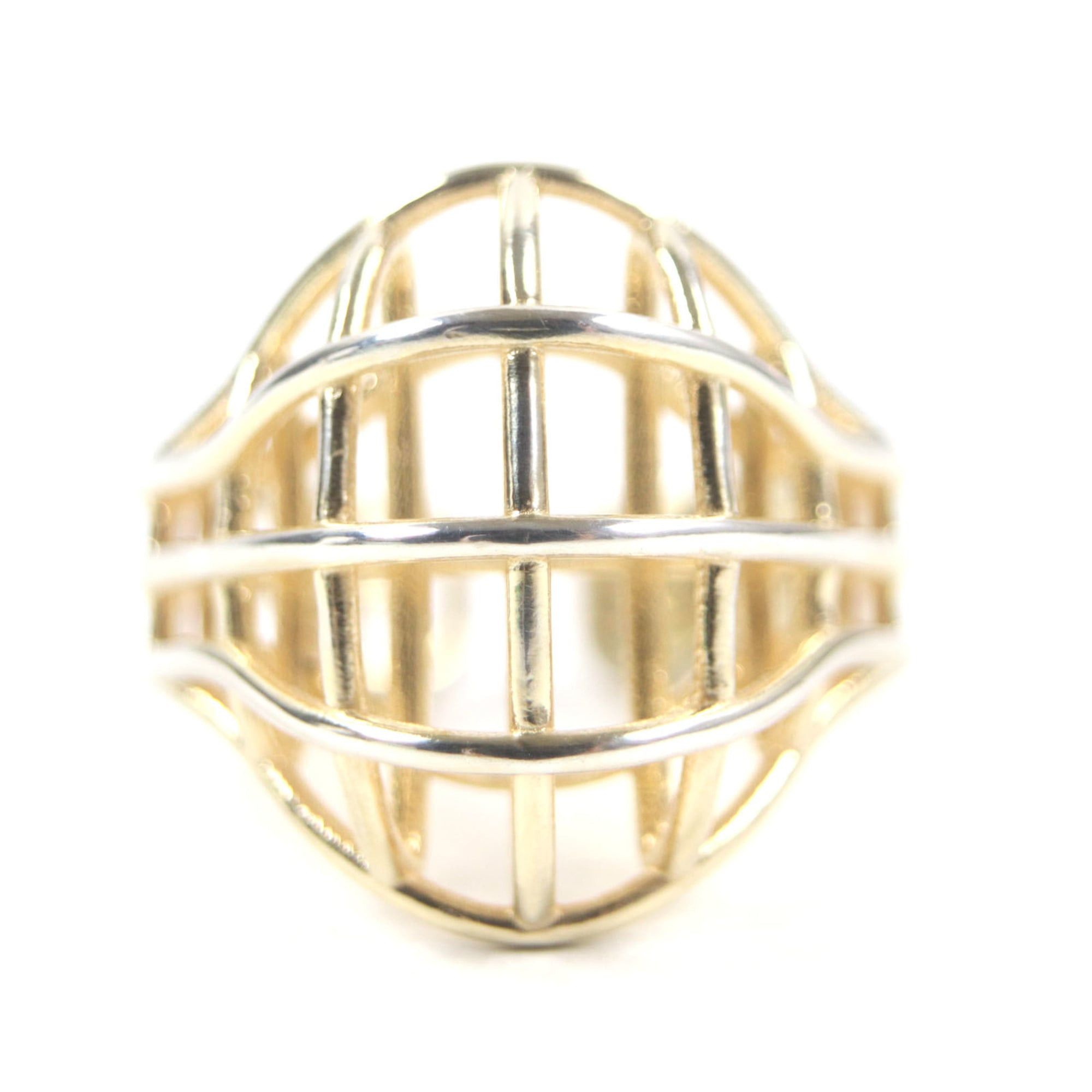 Bottega Veneta BOTTEGA VENETA 707858 3D Wire Ring, AG925 Gold, Size 13, Includes Box and Dust Bag, Weight 6.58g, Men's Size ONE SIZE - 1 Thumbnail