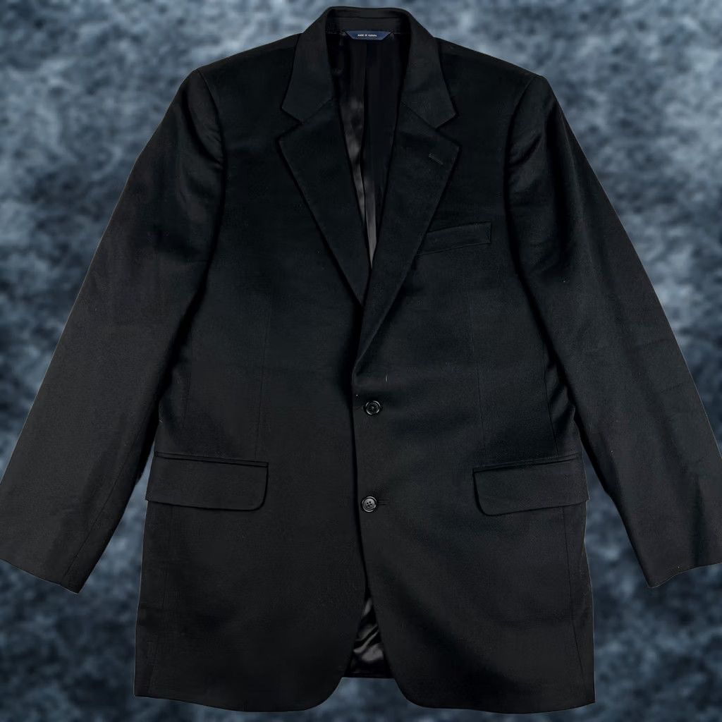 Brooks Brothers Brooks Brothers Loro Piana Cashmere Sport Coat Blazer Mens 43L Black Old Money Size 46R - 1 Thumbnail