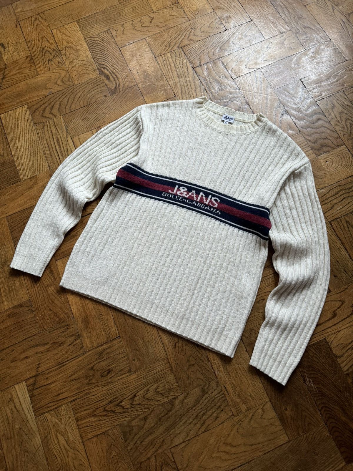 Dolce & Gabbana × Vintage Dolce & Gabbana Vintage Knitted Big Logo Sweater Size US M / EU 48-50 / 2 - 2 Thumbnail