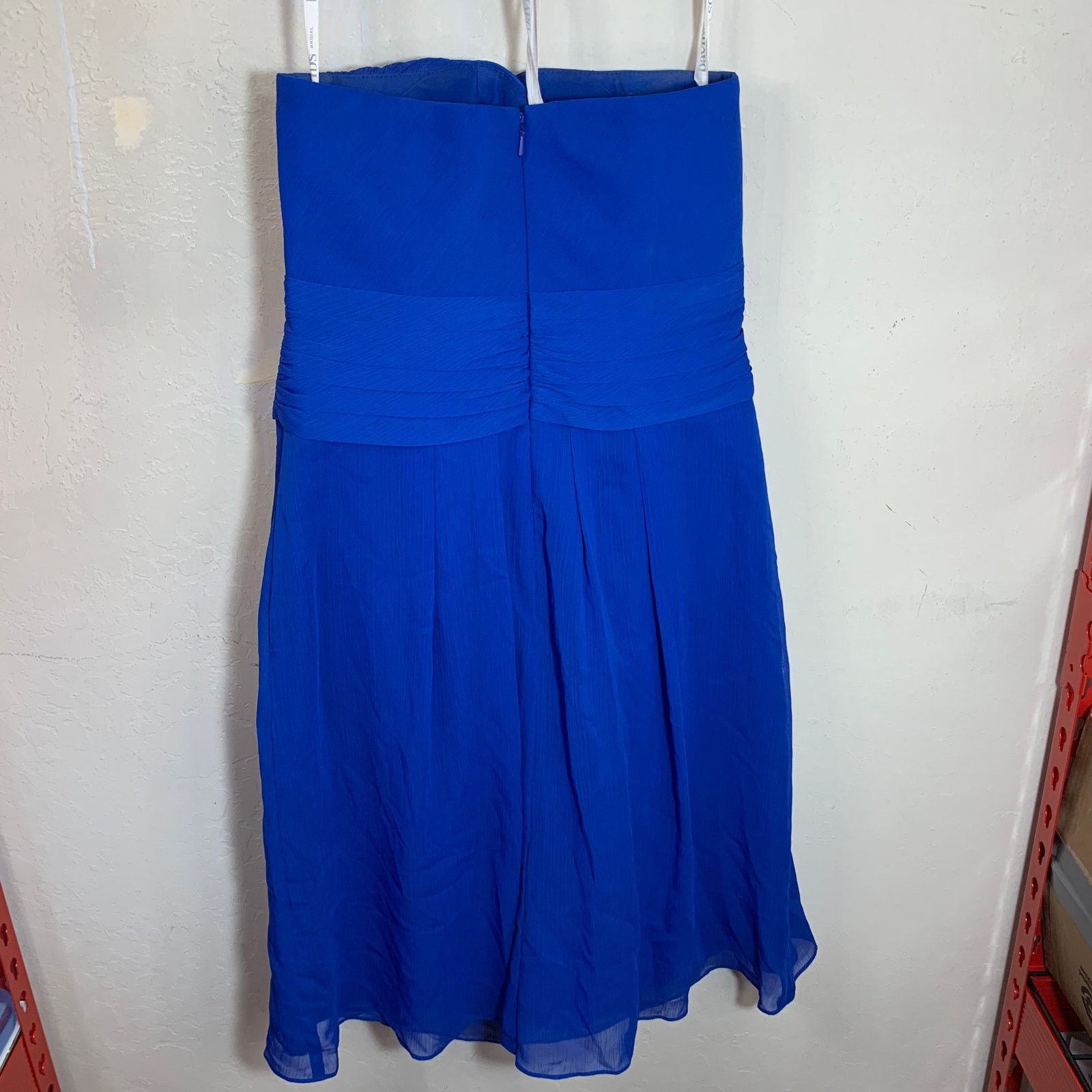 Other David's Bridal Blue Chiffon Mini Dress Size 2 Size XS / US 0-2 / IT 36-38 - 2 Thumbnail