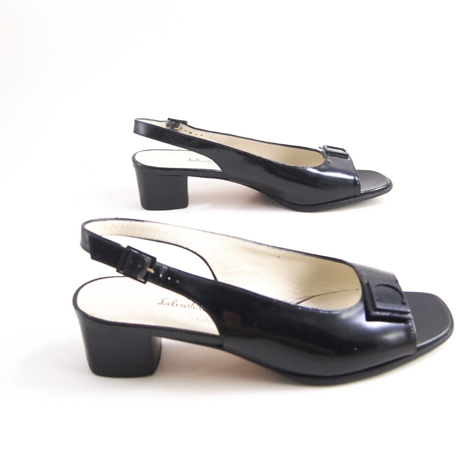 Salvatore Ferragamo Ferragamo Gancio Slingback Sandals Black EU 36.5 US 6.5 B Size US 6.5 / IT 36.5 - 7 Thumbnail