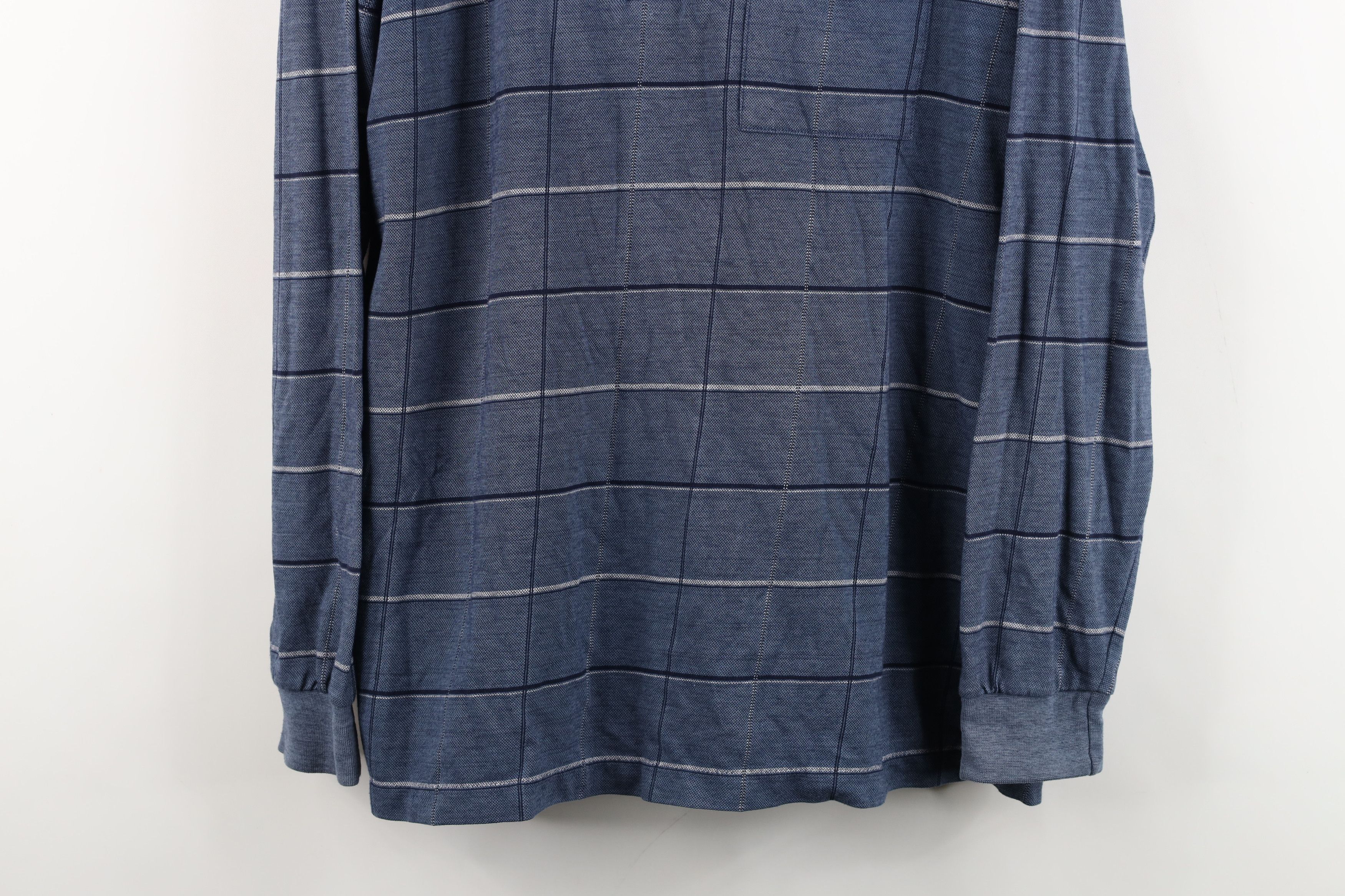 Vintage Vintage 90s Streetwear Knit Collared Long Sleeve Polo Plaid Size US M / EU 48-50 / 2 - 3 Thumbnail