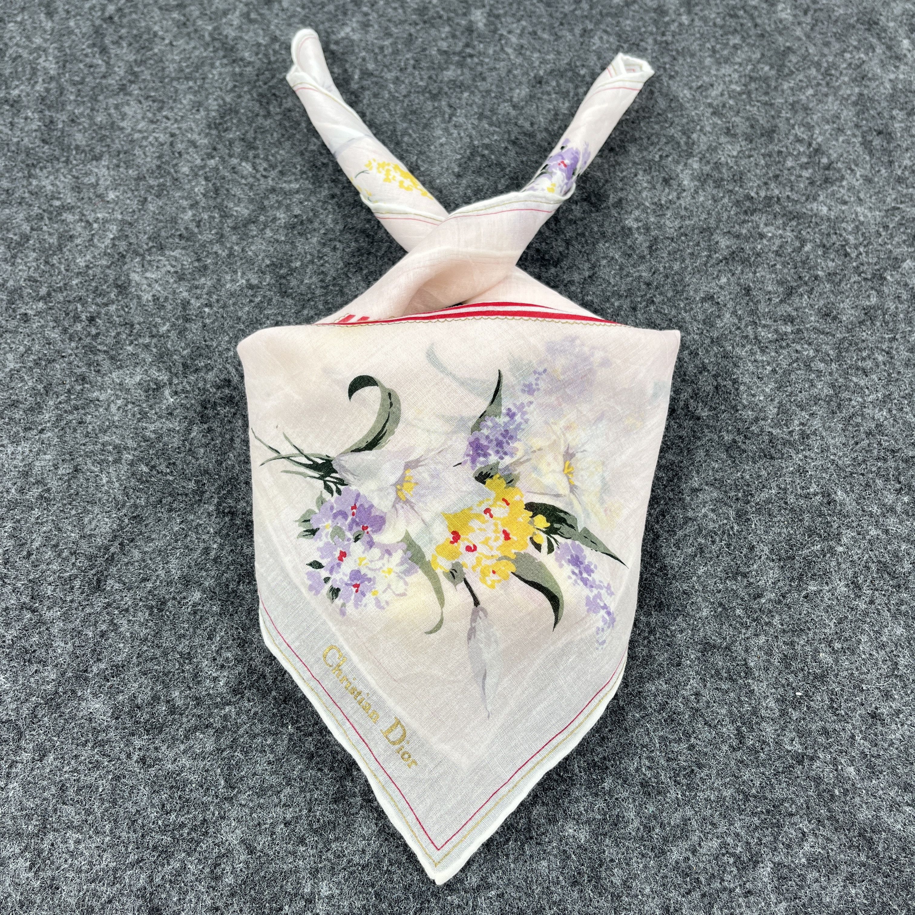 Vintage Christian Dior Handkerchief / Bandana / Neckerchief B138 Size ONE SIZE - 1 Thumbnail