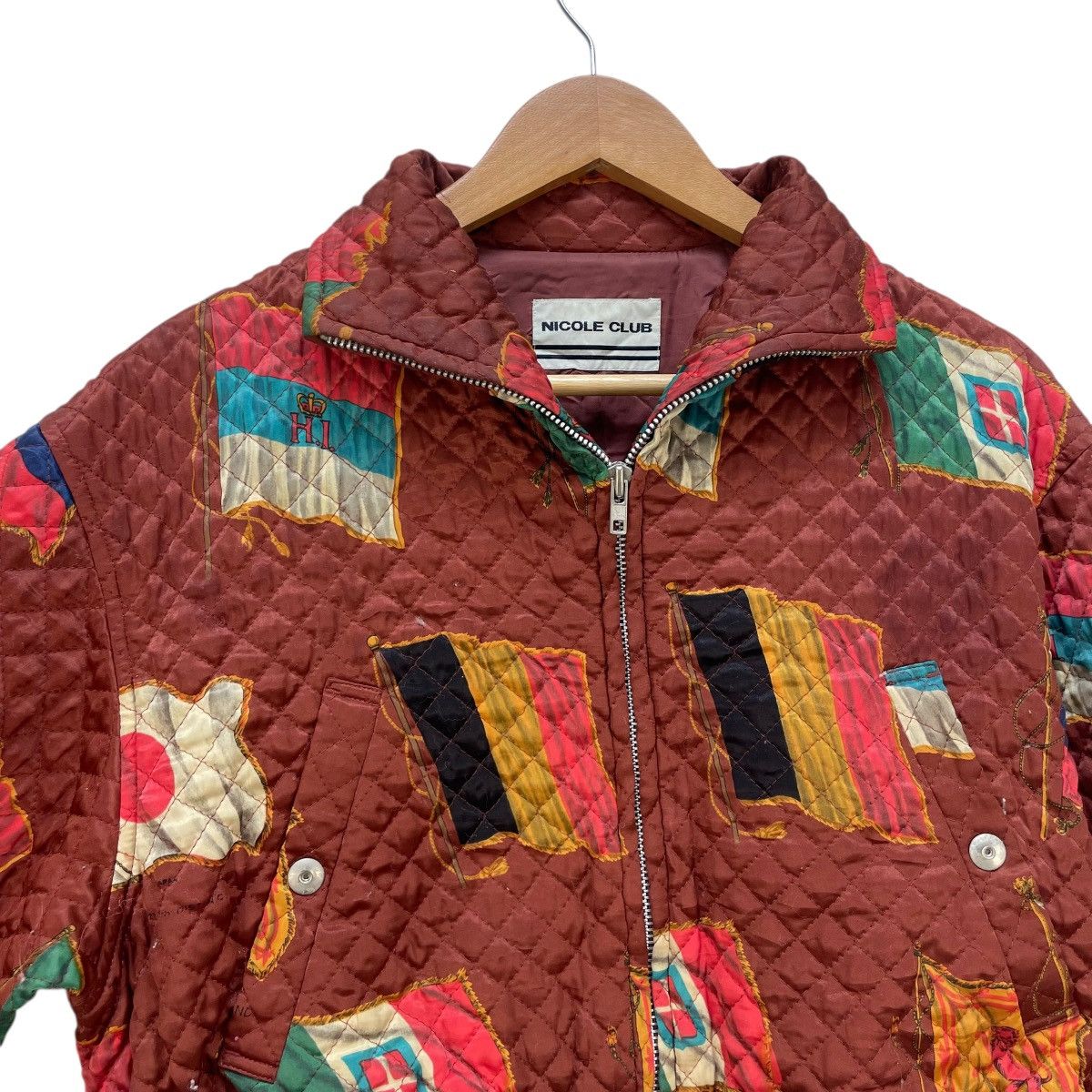 Nicole Club 💥Vintage Nicole Club Fullprint Nation Flag Bomber Jacket Size US M / EU 48-50 / 2 - 4 Thumbnail