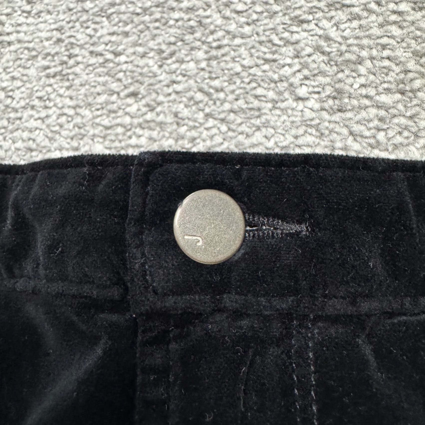 J Brand J Brand Katharine Velvet Tuxedo Striped Trouser Pants Womens 27 Black Mid Rise Size 27" / US 4 / IT 40 - 3 Thumbnail