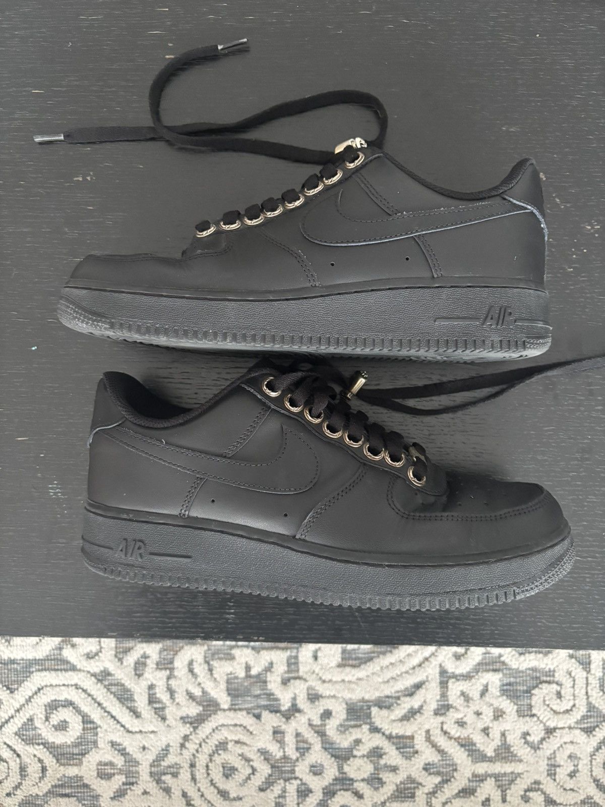 Chrome Hearts Chrome Hearts x Nike Black AF1 Size US 9 / EU 42 - 1 Thumbnail