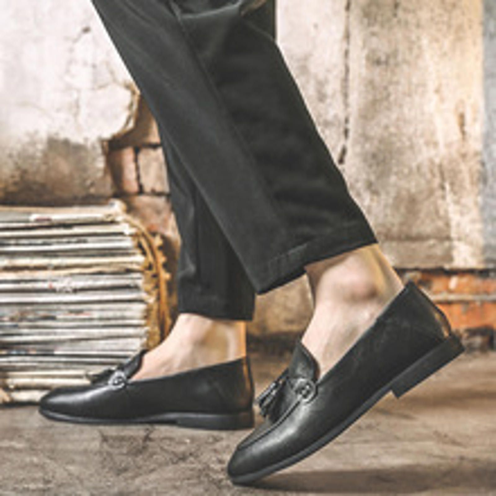 Other Stylish Black Tassel Loafers - Elegant Comfort Size US 12 / EU 45 - 4 Thumbnail