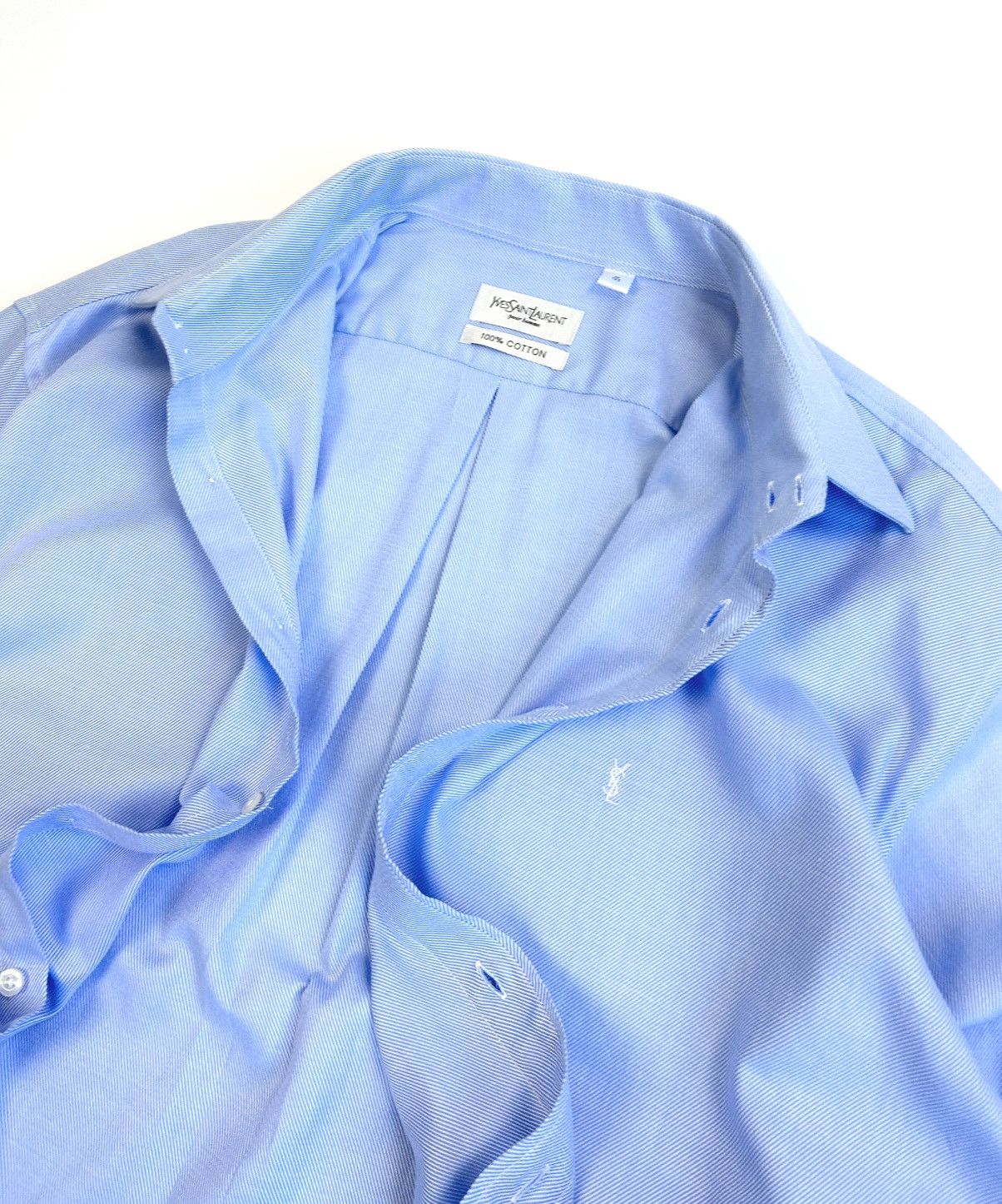 Yves Saint Laurent Yves Saint Laurent Blue Striped Button-Up Shirt Vintage XXL Size US XXL / EU 58 / 5 - 15 Thumbnail