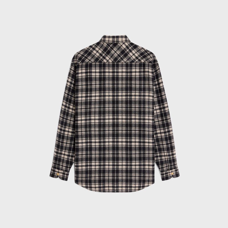 Celine o1bcso1str0126 2C61A697Y Over Shirt in Vanille/Noir Size S / US 4 / IT 40 - 2 Thumbnail
