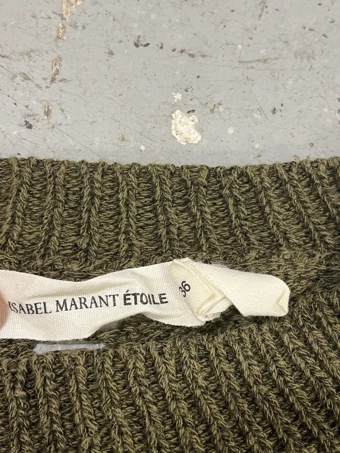 Isabel Marant Isabel Marrant Distressed Khaki Wool Sweater Size M / US 6-8 / IT 42-44 - 7 Thumbnail