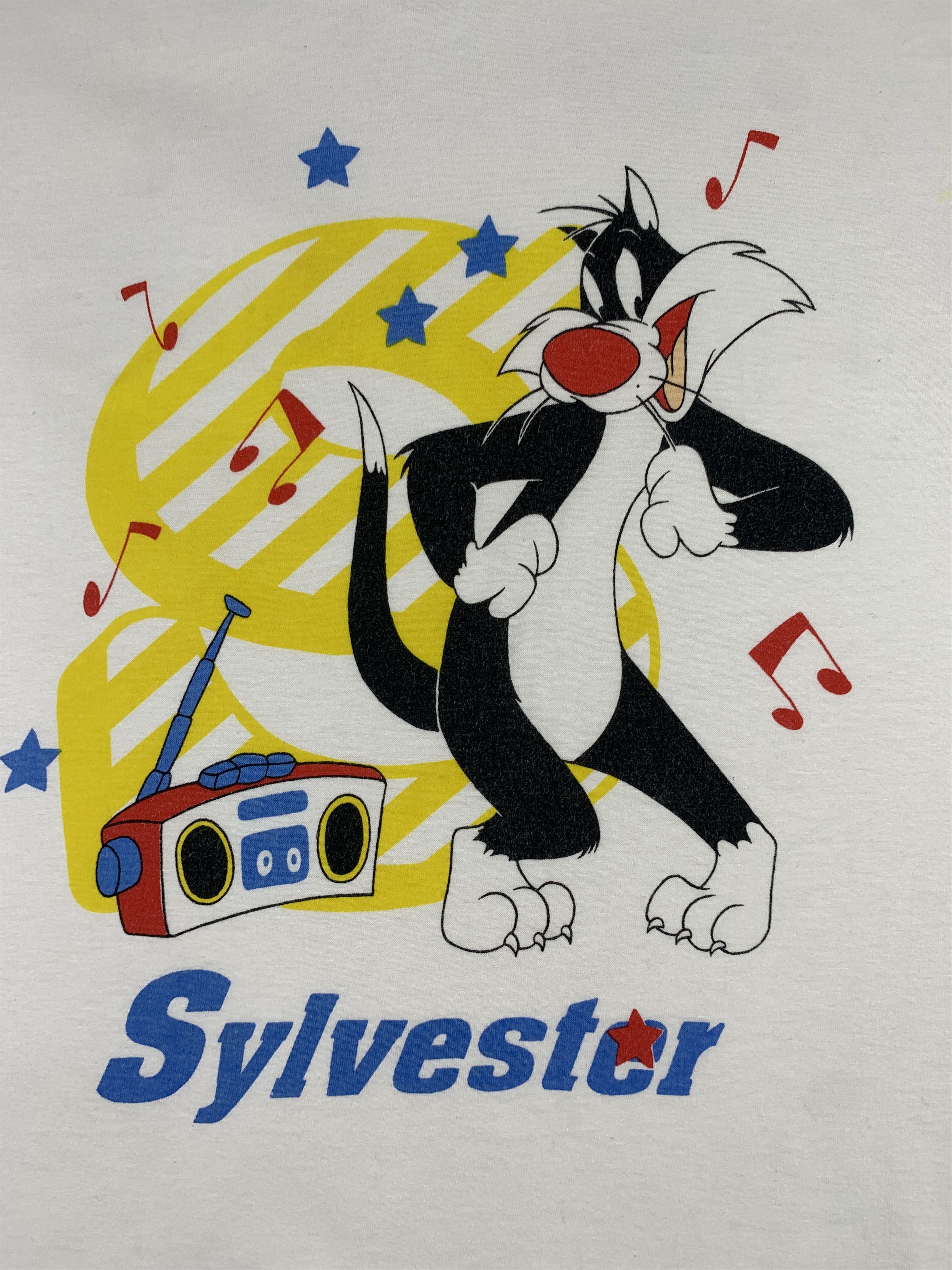 Cartoon Network 1998 Sylvester by Looney Tunes White Baby Tee (XS) Size XS / US 0-2 / IT 36-38 - 4 Thumbnail