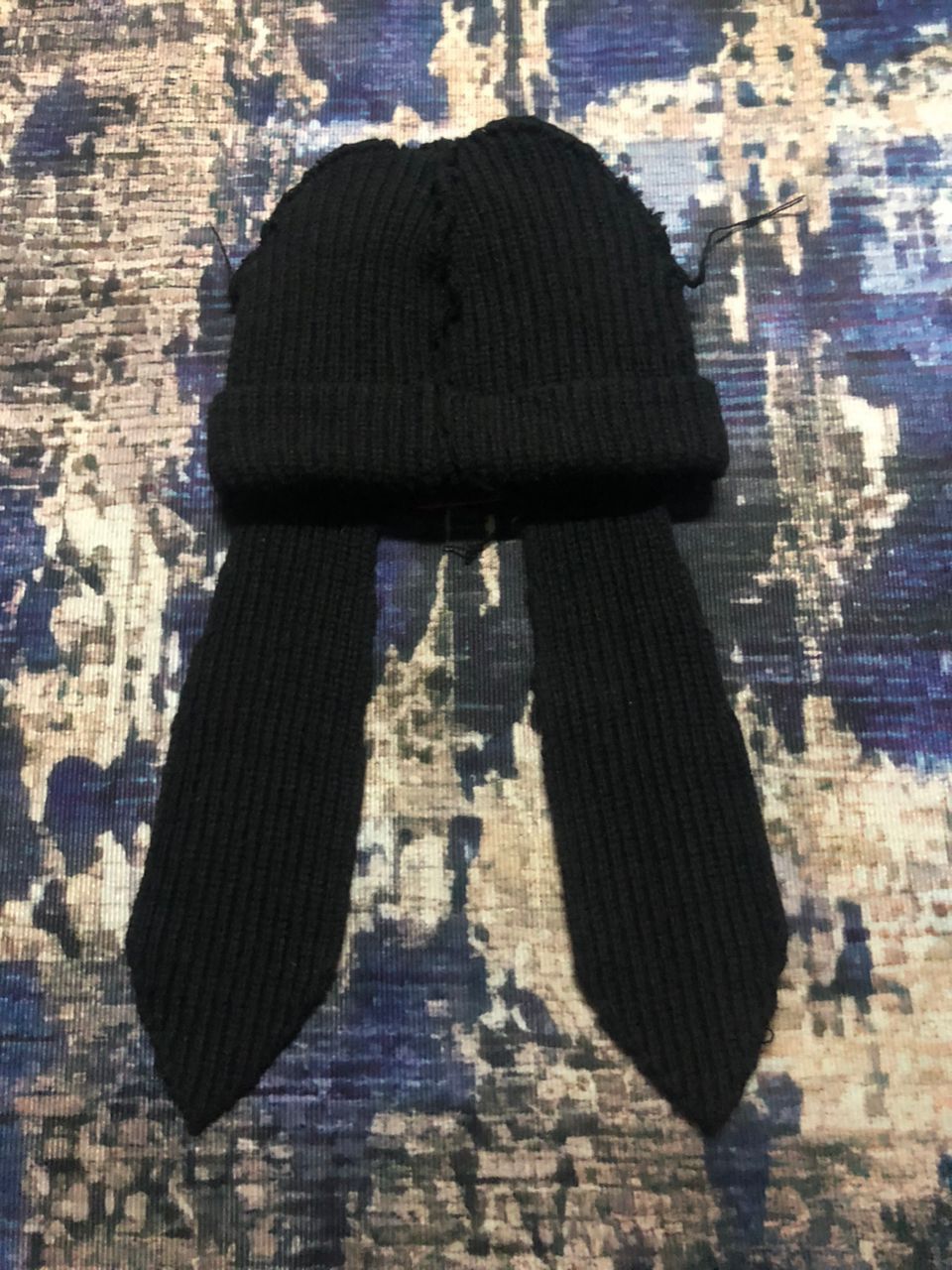 Charles Jeffrey LOVERBOY Charles Jeffrey Loverboy Chunky Rabbit Beanie Black Size ONE SIZE - 4 Thumbnail