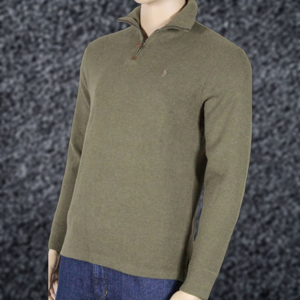 Polo Ralph Lauren Polo Ralph Lauren Slim S Olive Green 1/2 Zip Sweater NWT Mens Shirt Size US S / EU 44-46 / 1 - 1 Preview