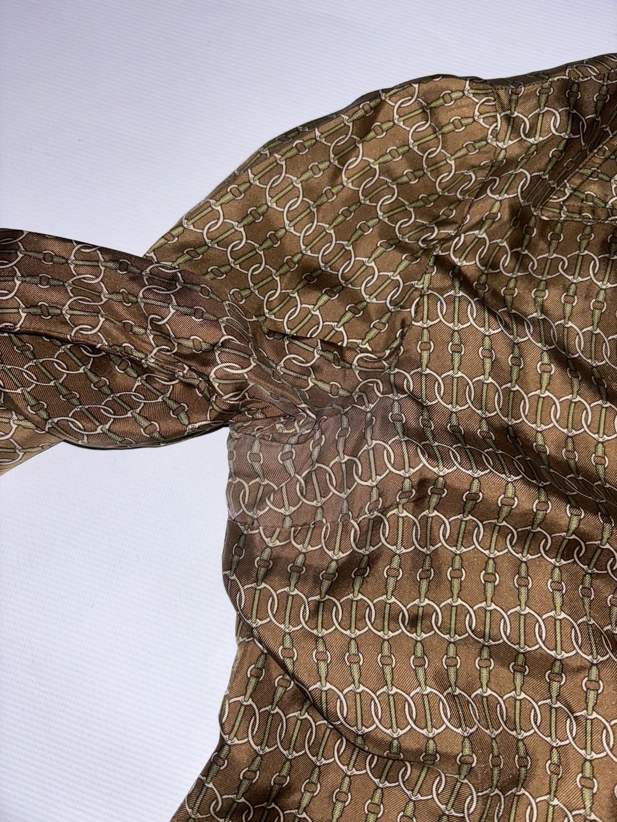 Hermes Hermes Chain Silk Shirt Size S / US 4 / IT 40 - 9 Thumbnail