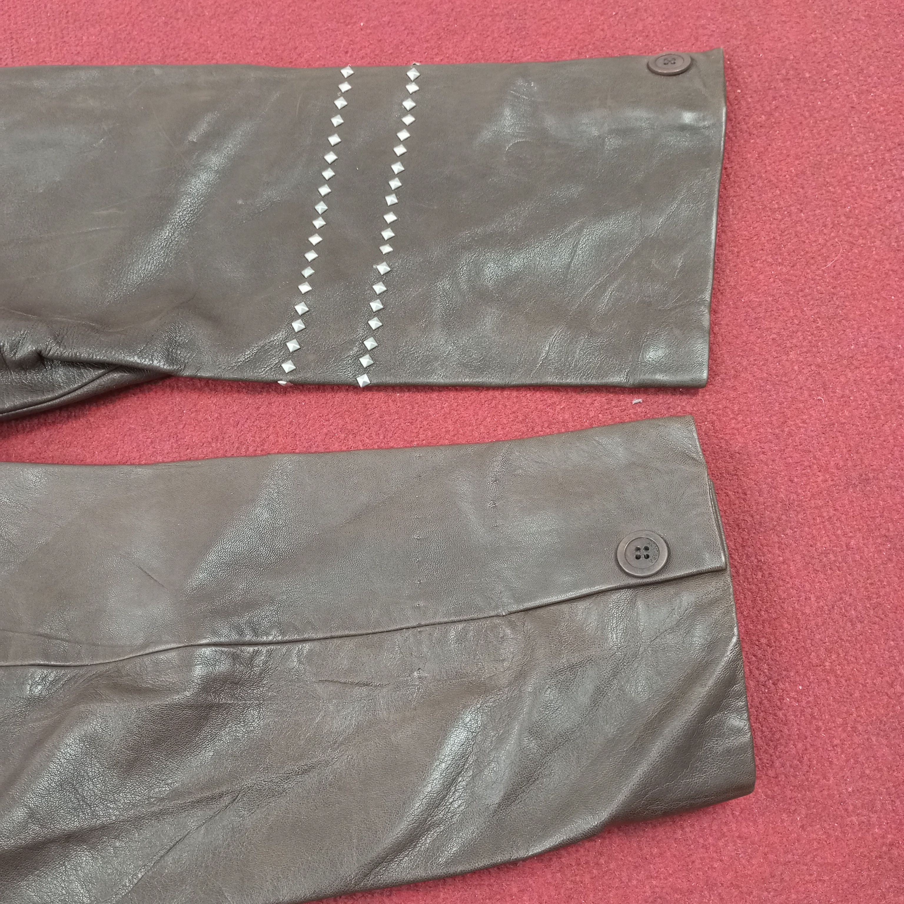 Versace × Vintage Gianni Versace Fashion Brand Leather Blazer Size 38R - 5 Thumbnail