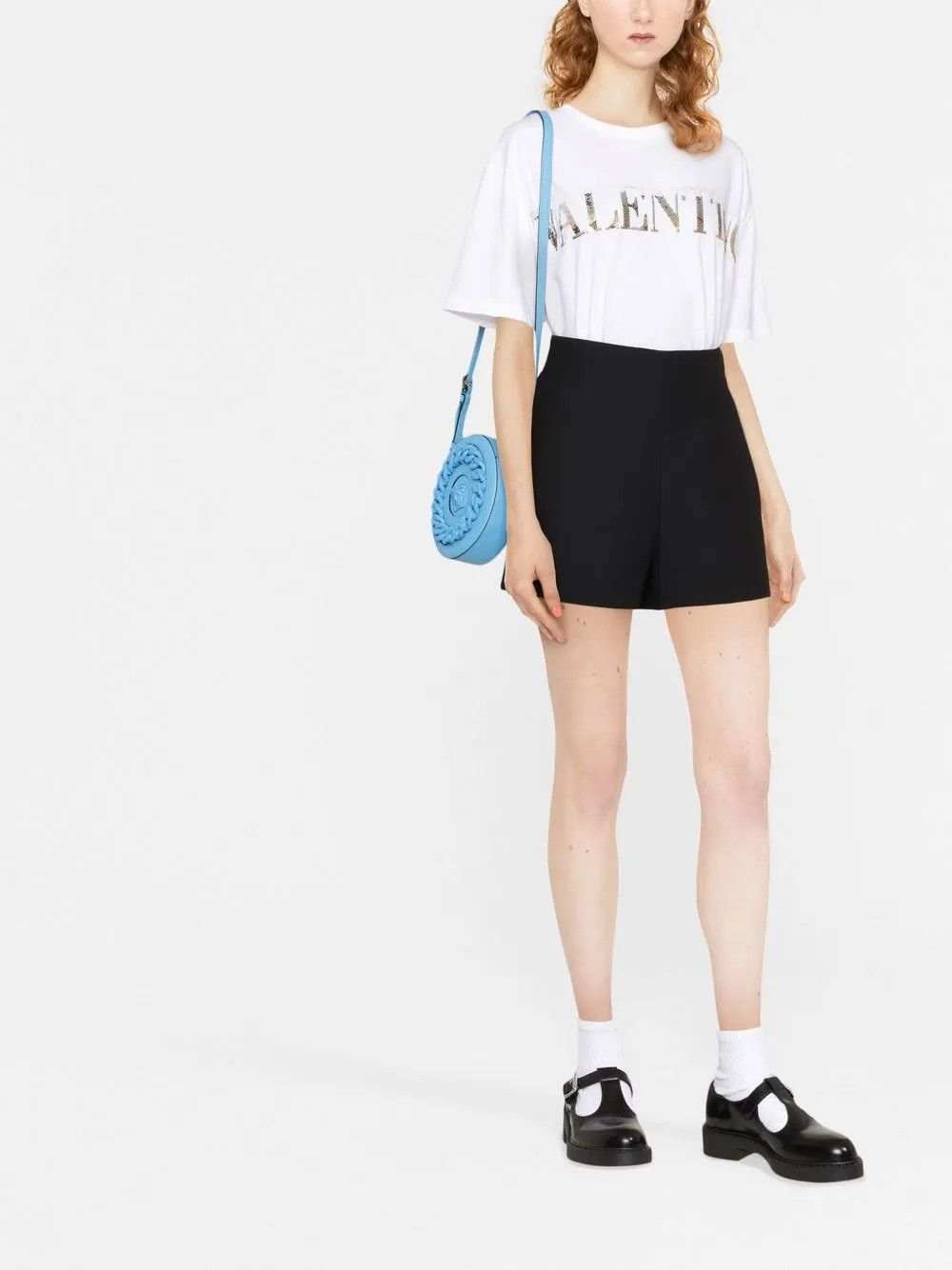 Valentino o1y0326 Logo T- Shirt in White Size M / US 6-8 / IT 42-44 - 2 Thumbnail