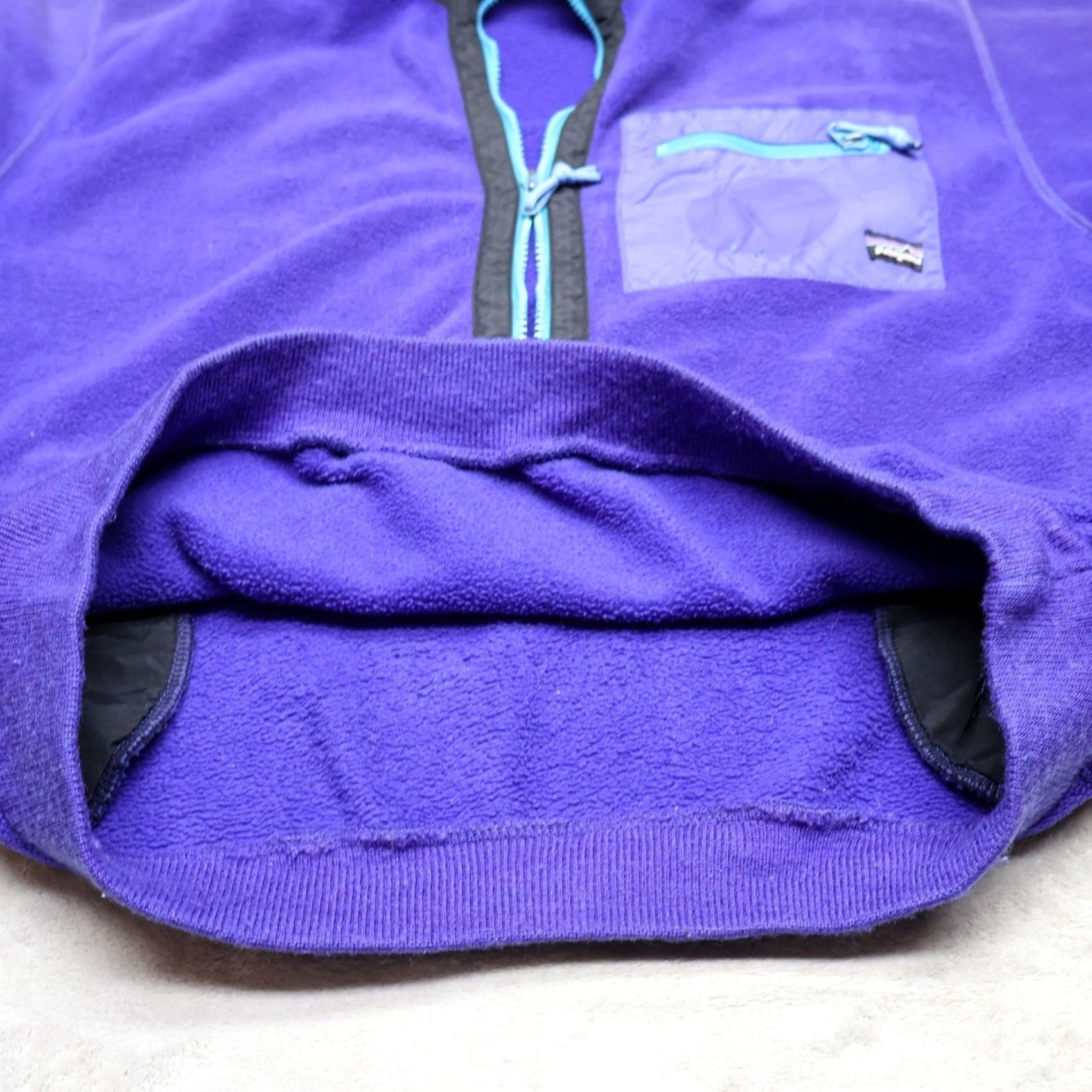 Patagonia Patagonia Sweatshirt Mens Large Purple Fleece 1/2 Zip Pullover VTG - Vintage & Size US L / EU 52-54 / 3 - 7 Thumbnail