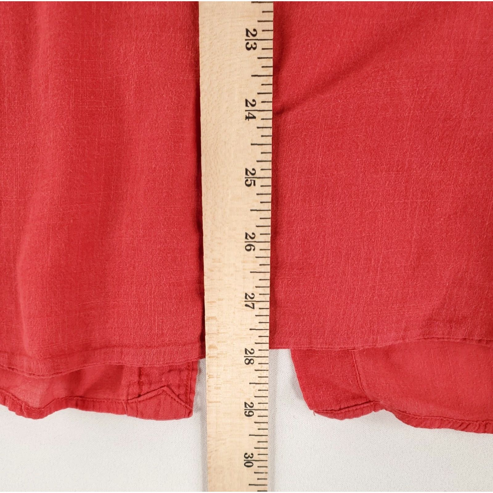 Polo Ralph Lauren Polo Ralph Lauren Button-Up Shirt Red Epaulettes Mens XL Sheer Long Sleeve Shirt Size US XL / EU 56 / 4 - 5 Thumbnail