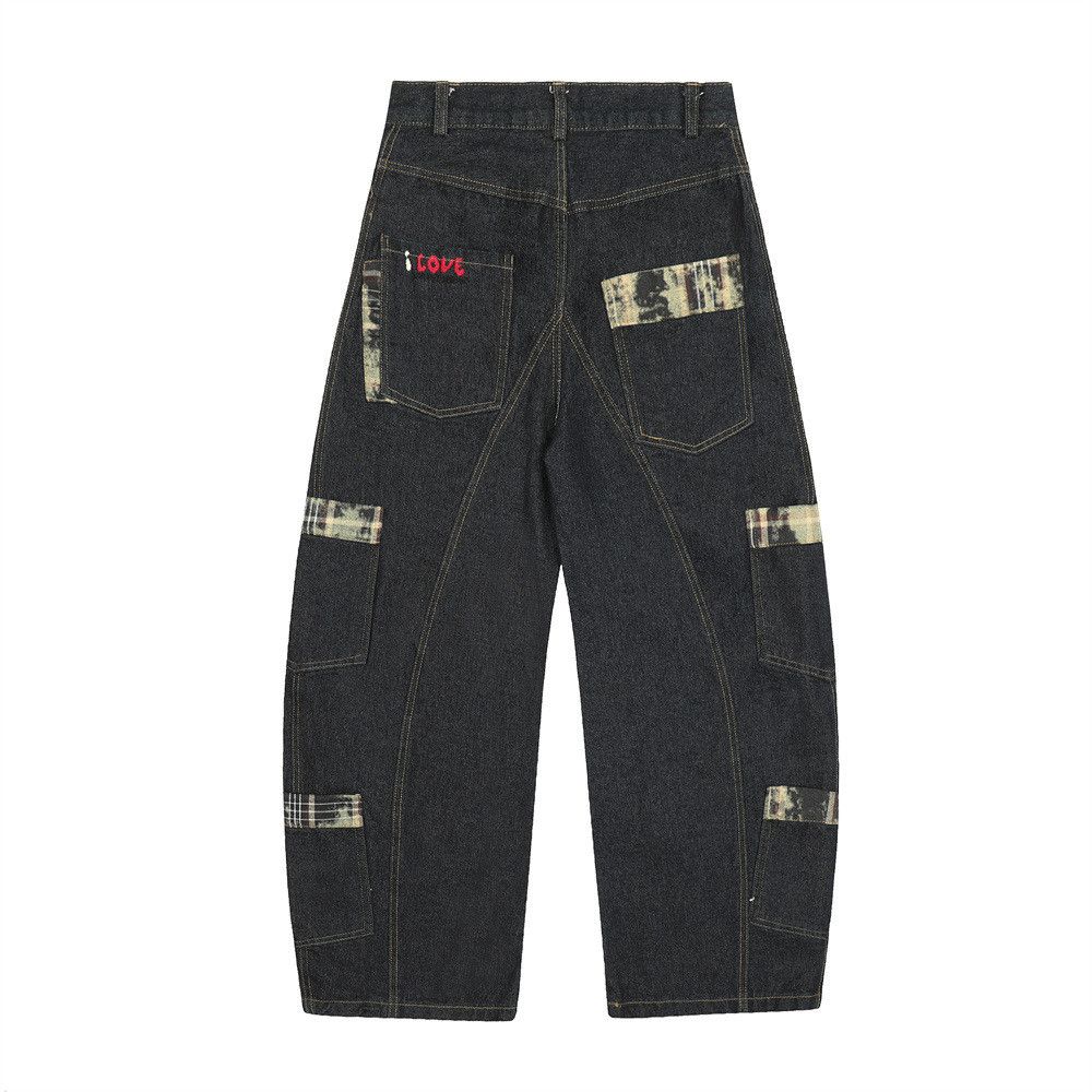 Jean Men's hip-hop trendy multi-pocket scimitar jeans Size US 32 / EU 48 - 2 Thumbnail
