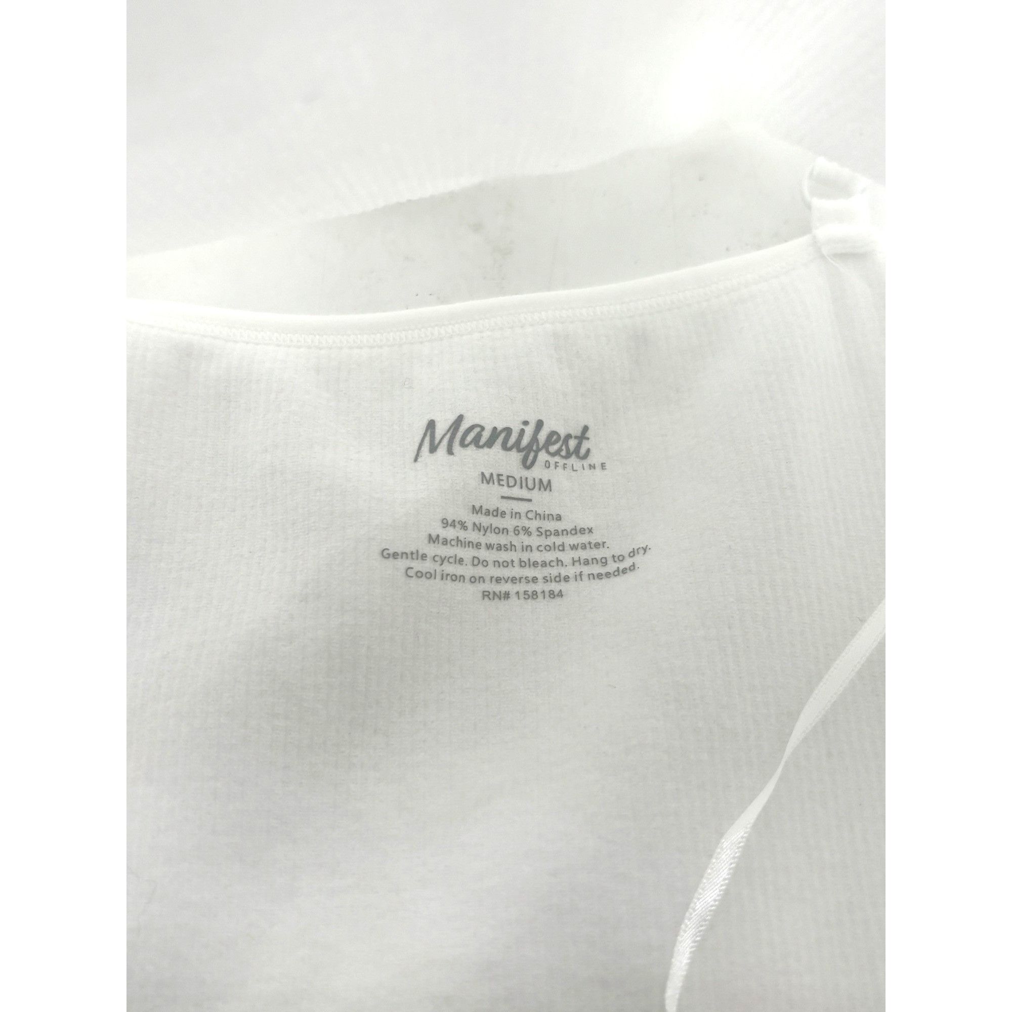 Other Manifest Offline Ribbed Cropped Tank Top With Adjustable Str Size M / US 6-8 / IT 42-44 - 6 Thumbnail