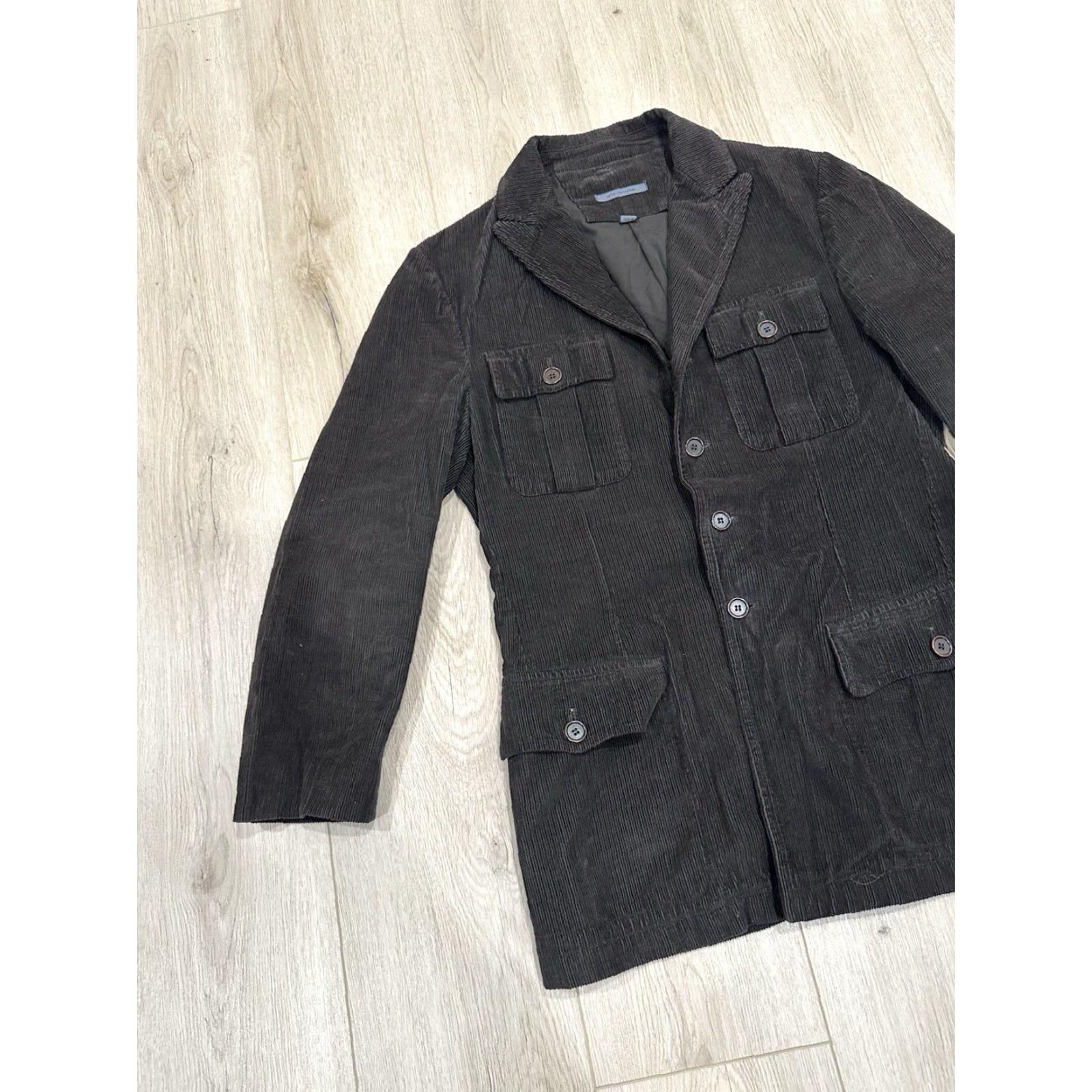 John Varvatos VINTAGE John Varvatos Collection Blazer Jacket Corduroy Brown 38US 48EU Made In Italy Mens Size 38R - 3 Thumbnail