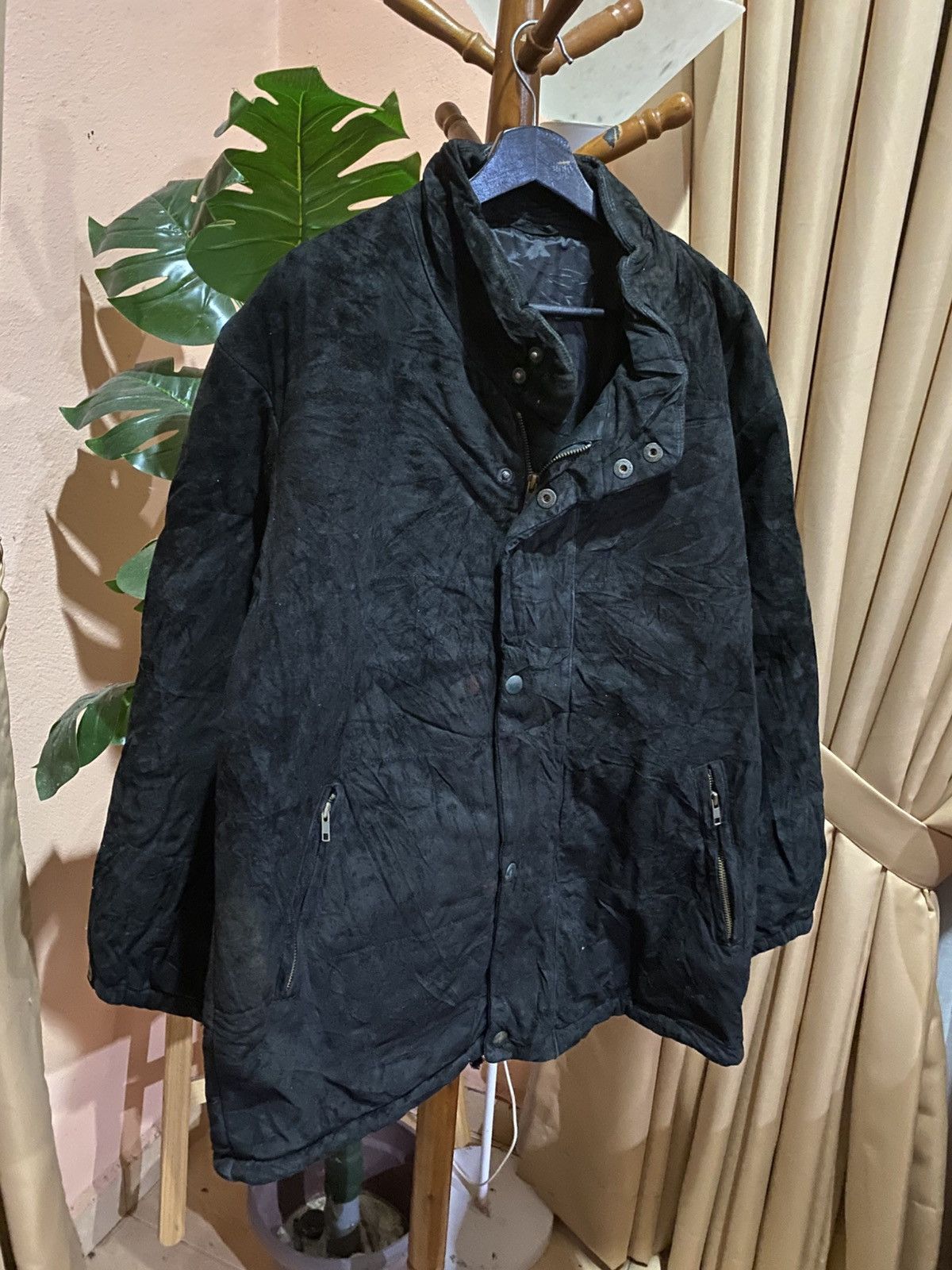 JUN MEN Vintage JUN MEN Crushed Velvet Style Black Jacket Japan Size US L / EU 52-54 / 3 - 5 Thumbnail