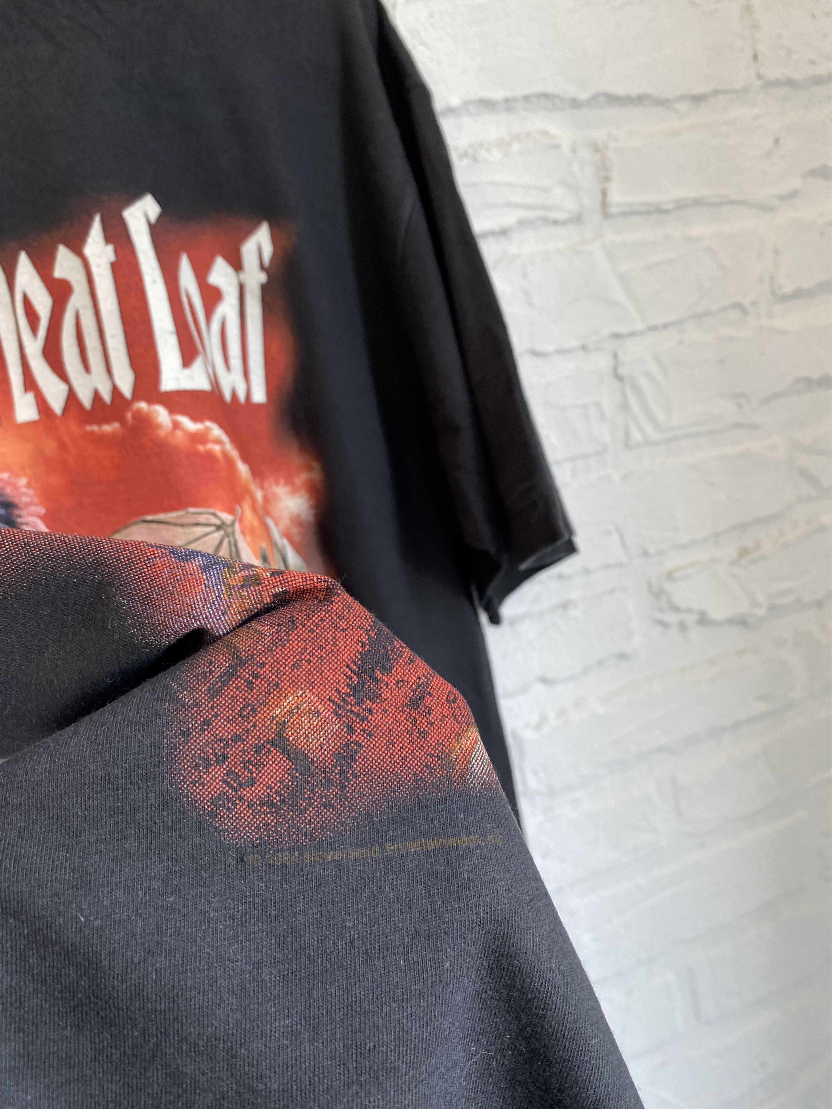 Band Tees × Vintage Vintage 90s Meat Loaf bat out of hell tour t-shirt Size US L / EU 52-54 / 3 - 4 Thumbnail