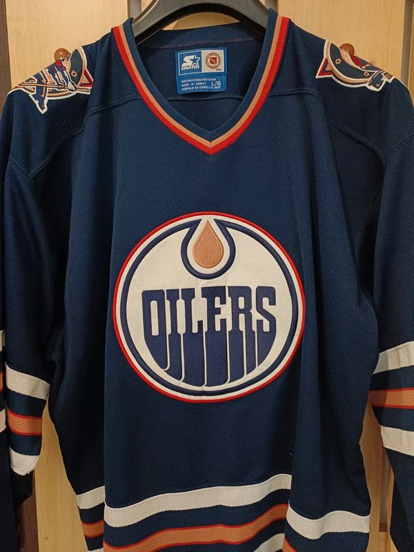 NHL × Starter × Vintage Starter Nhl Edmonton Oilers Hockey Jersey Size US L / EU 52-54 / 3 - 2 Thumbnail