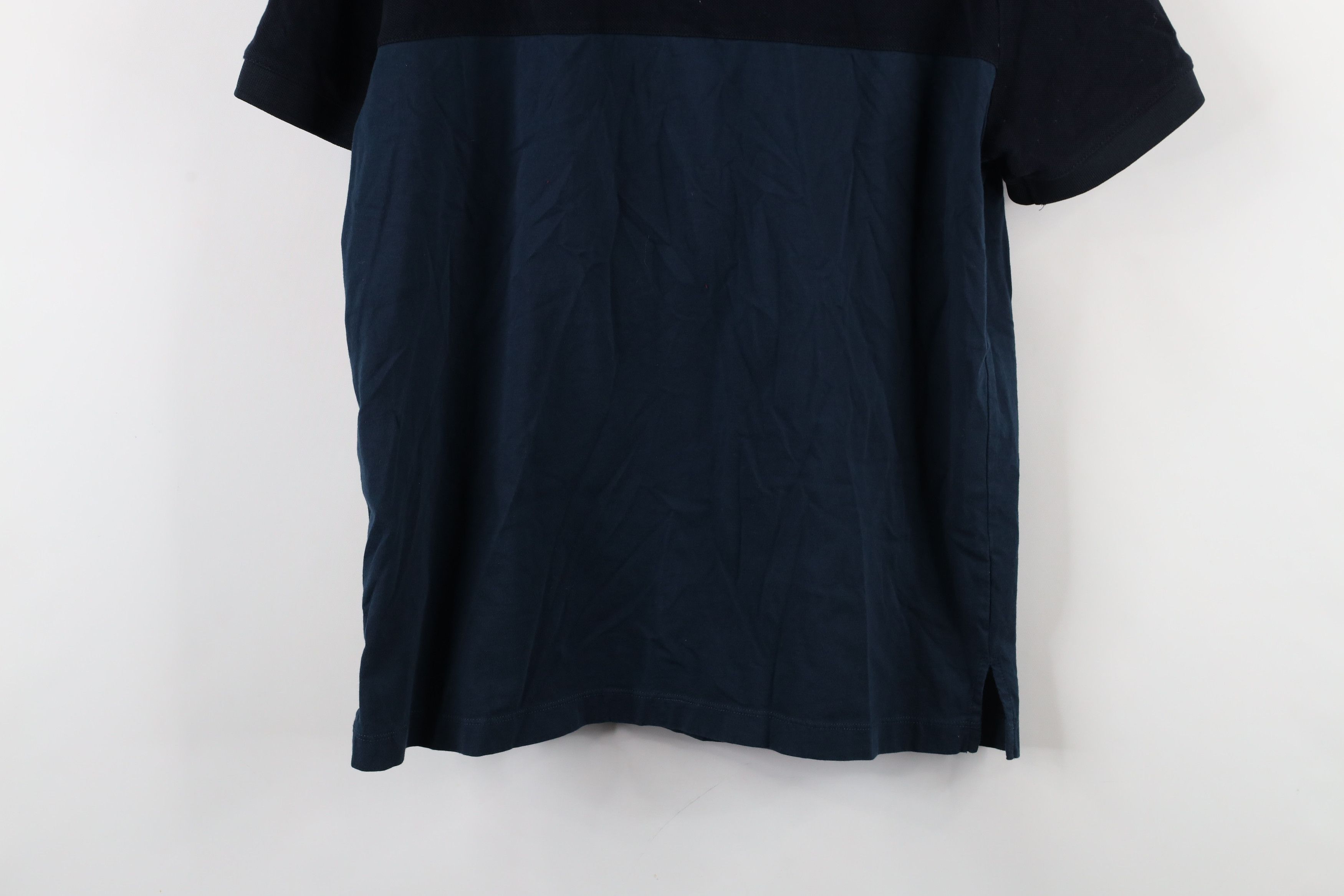 Armani Exchange × Vintage Armani Exchange Monogram Block Collared Polo Shirt Blue Size US L / EU 52-54 / 3 - 11 Thumbnail