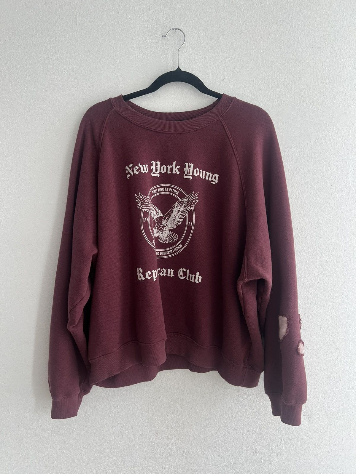 Enfants Riches Deprimes FW24 Young Republicans Raglan Crew Size US L / EU 52-54 / 3 - 1 Thumbnail