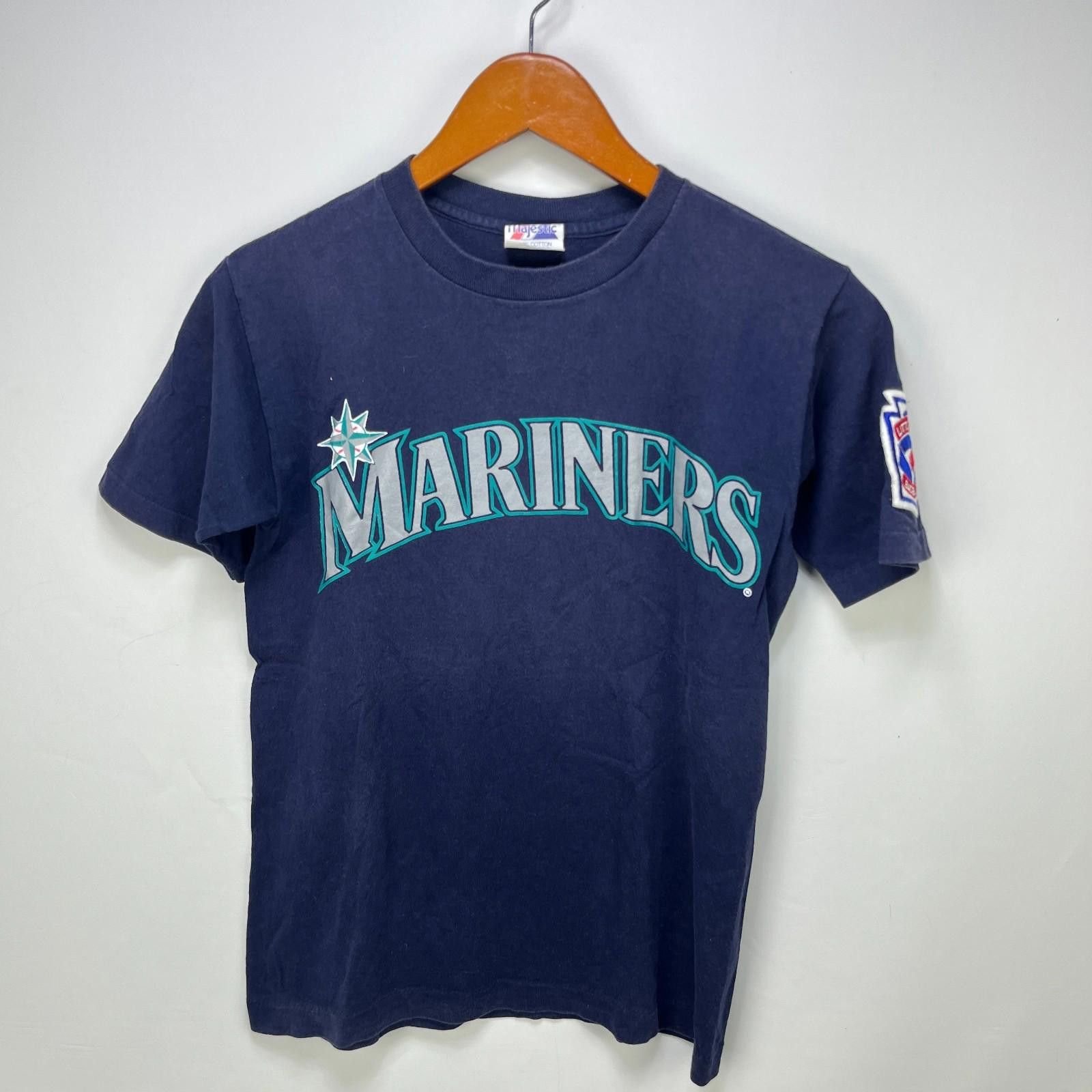 Majestic Vintage 90s Seattle Mariners Sun Faded T-Shirt Youth Large Size ONE SIZE - 1 Thumbnail