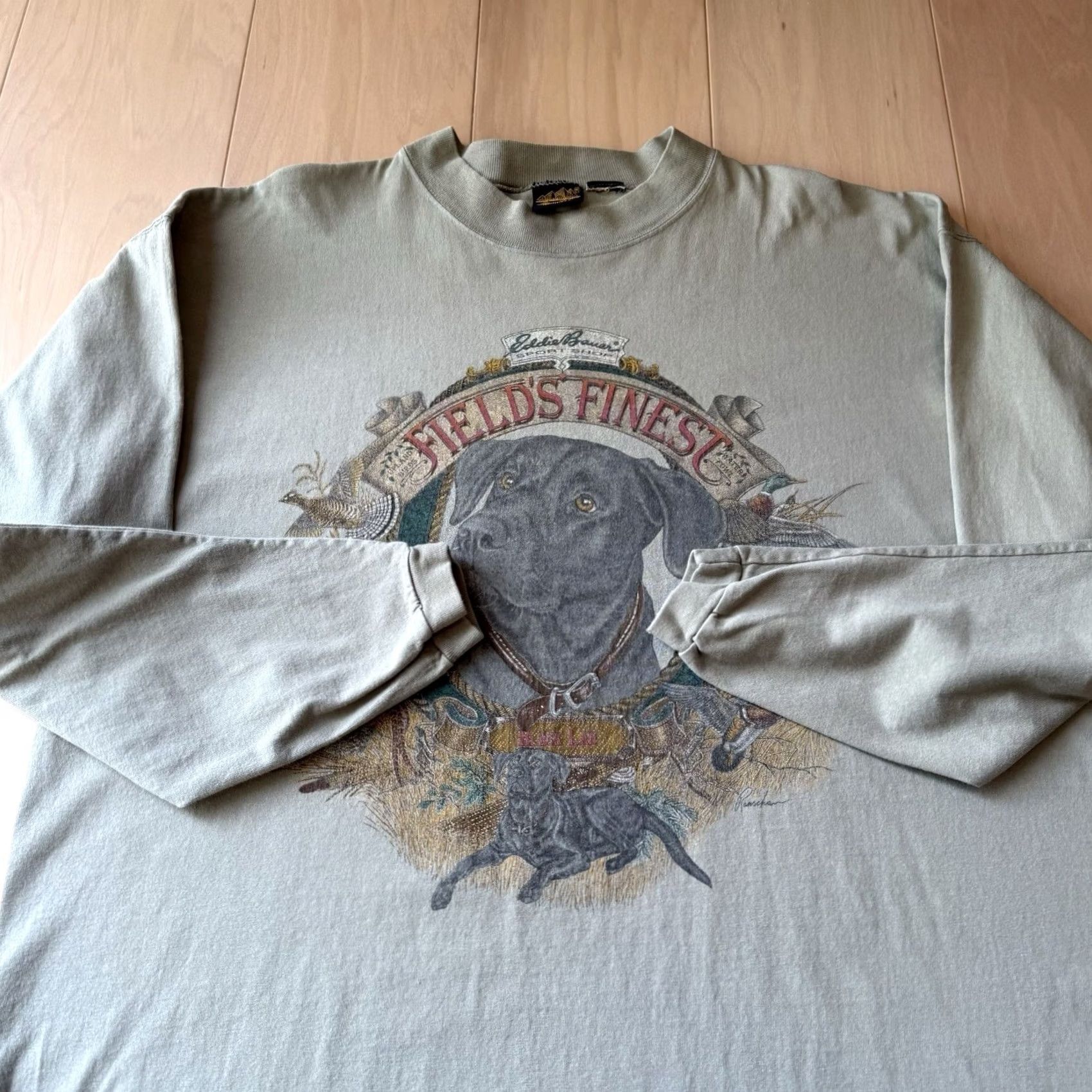 Eddie Bauer VINTAGE Eddie Bauer Shirt Long Sleeve 2XL Green 90s Dog Fields Finest Outdoors Size US XXL / EU 58 / 5 - 4 Thumbnail