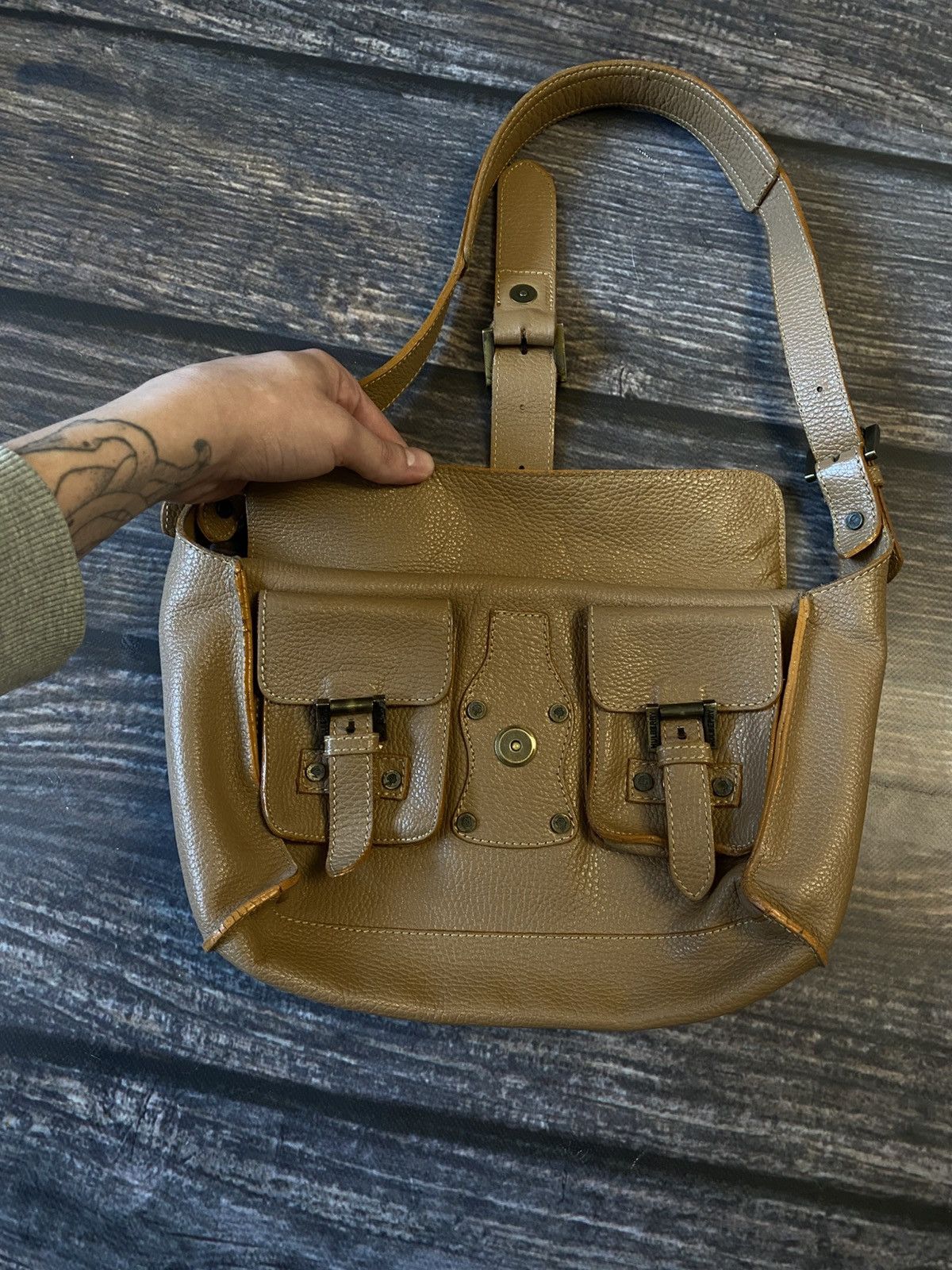 Mulberry × Vintage MULBERRY leather messenger bag Size ONE SIZE - 5 Thumbnail