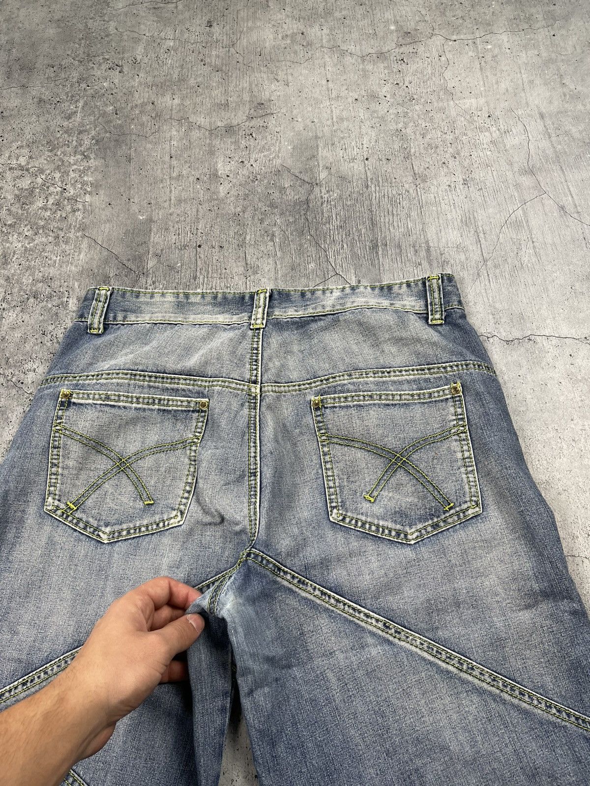 Japanese Brand × Seditionaries JAPANES Indigo Blue Multipocket Cargo Denim Crop Short Jean Size US 34 / EU 50 - 7 Thumbnail
