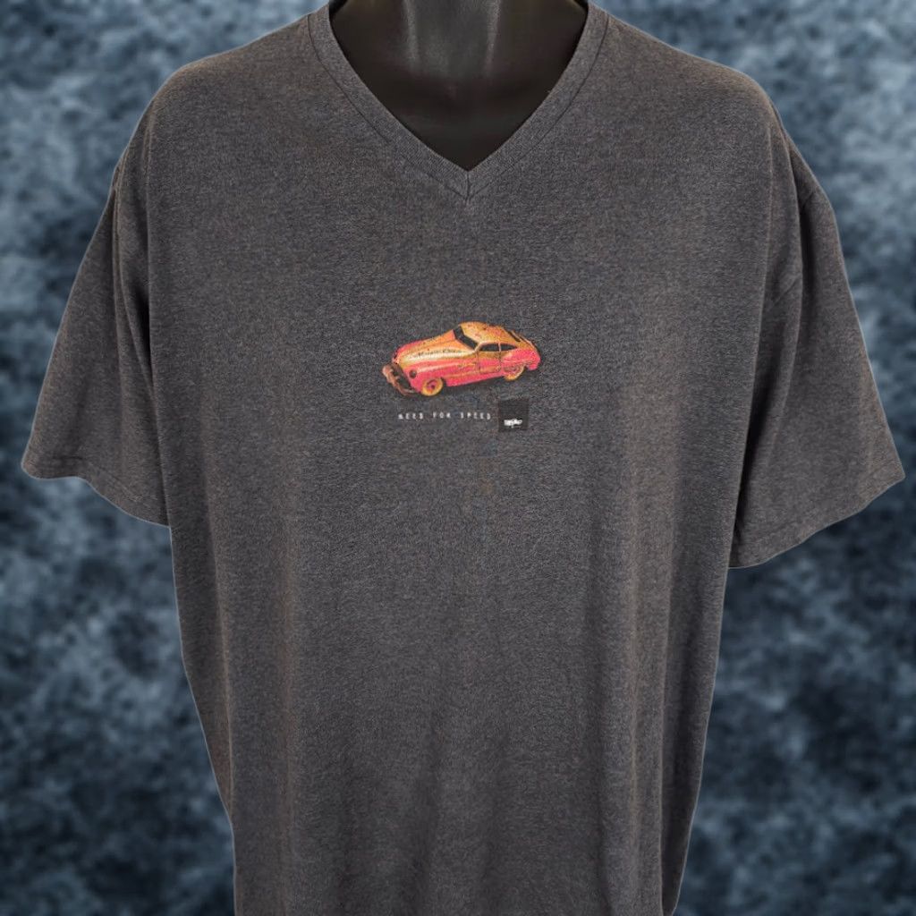Mossimo VINTAGE Mossimo T Shirt Mens XL Gray 90s Need For Speed V Neck Made In USA Mens XL Gray 90s Need For Speed V Neck Mossimo T Shirt Size US XL / EU 56 / 4 - 1 Thumbnail