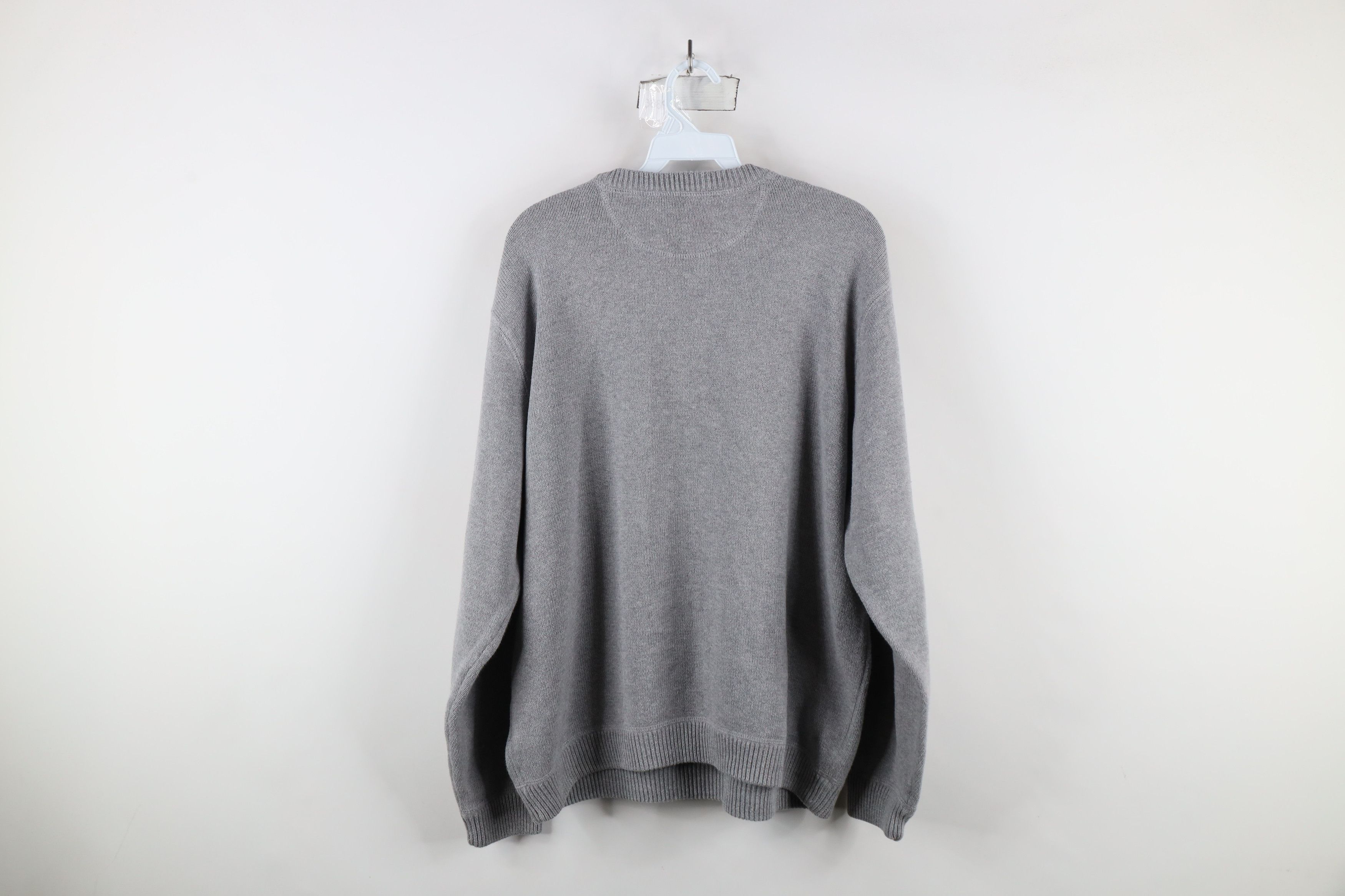 Eddie Bauer × Vintage Vintage 90s Eddie Bauer Heavyweight Cotton Knit Sweater Gray Size US L / EU 52-54 / 3 - 6 Thumbnail
