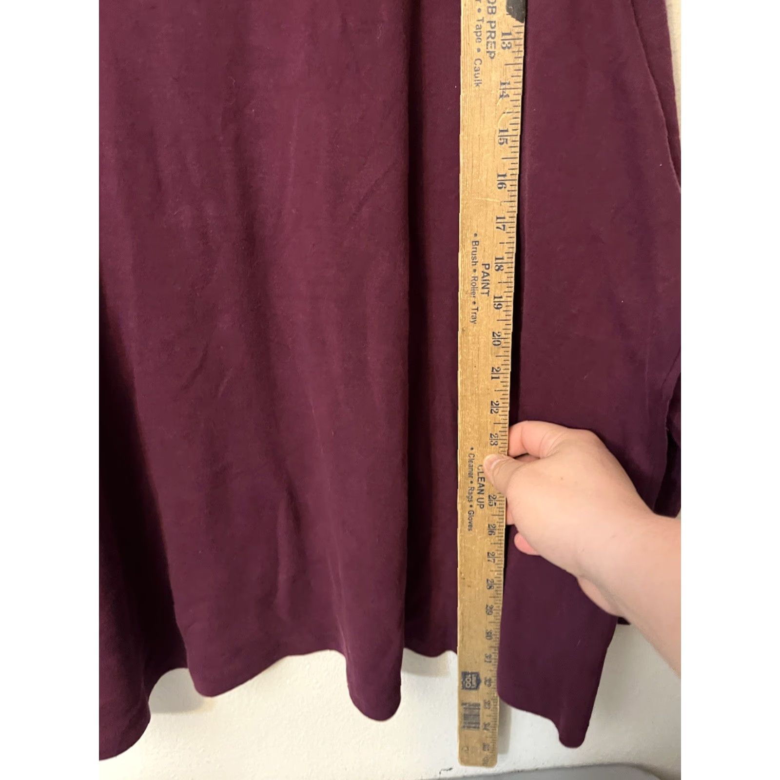 Croft & Barrow Croft & Barrow Holiday Shirt 4X Plum Joy Classic Tee Long Sleeve Glitter Rhinestone Round Neck Pullover Size XXL / US 16-18 / IT 52-54 - 4 Thumbnail
