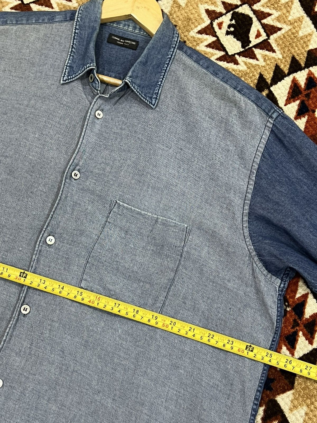 Comme des Garcons Vtg 90's Comme des Garcons Patchwork Denim Shirt Size US XL / EU 56 / 4 - 8 Thumbnail