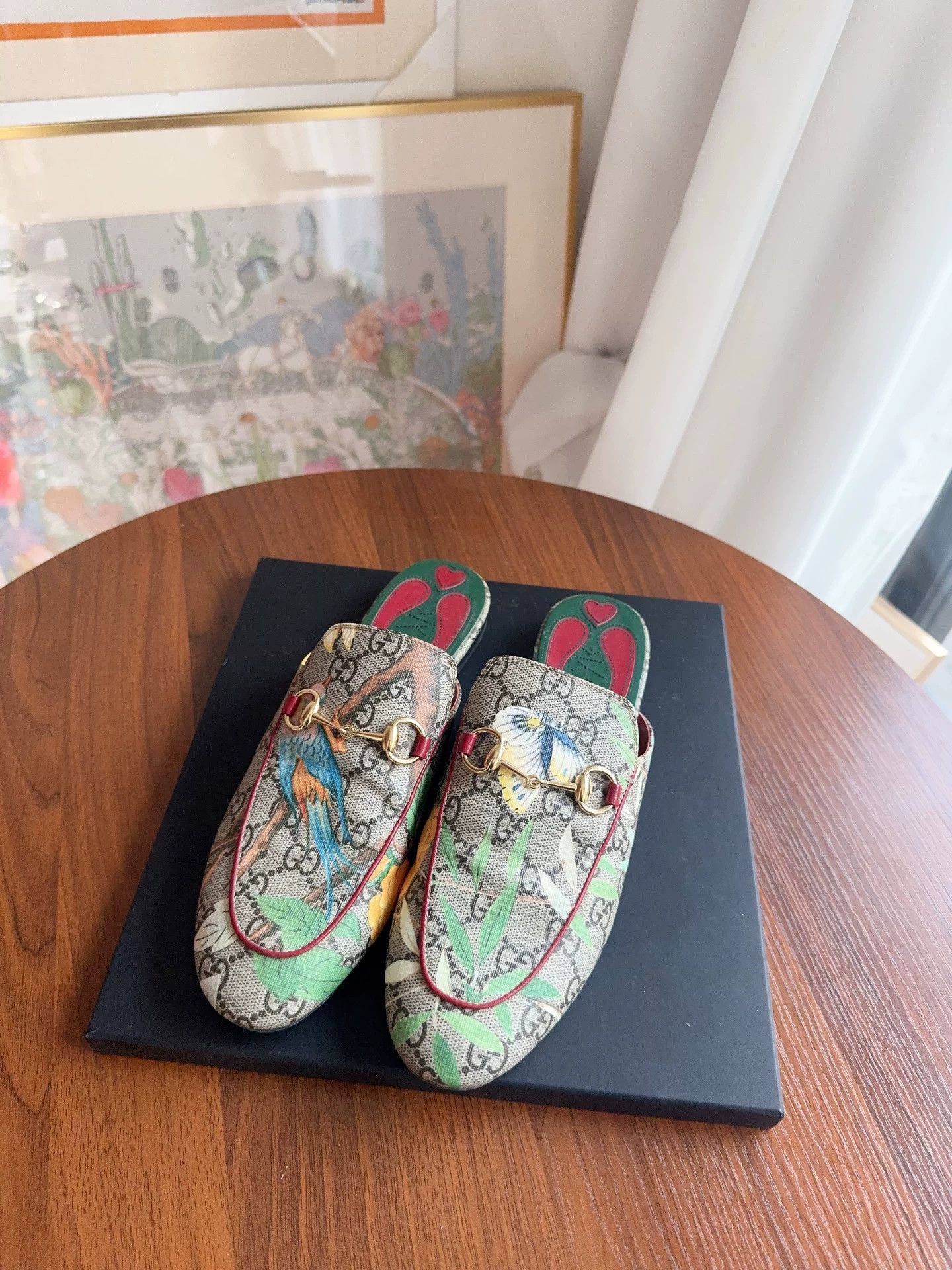 Gucci Gucci Floral Horsebit Slippers 38 9/10 Size US 7 / IT 37 - 1 Thumbnail