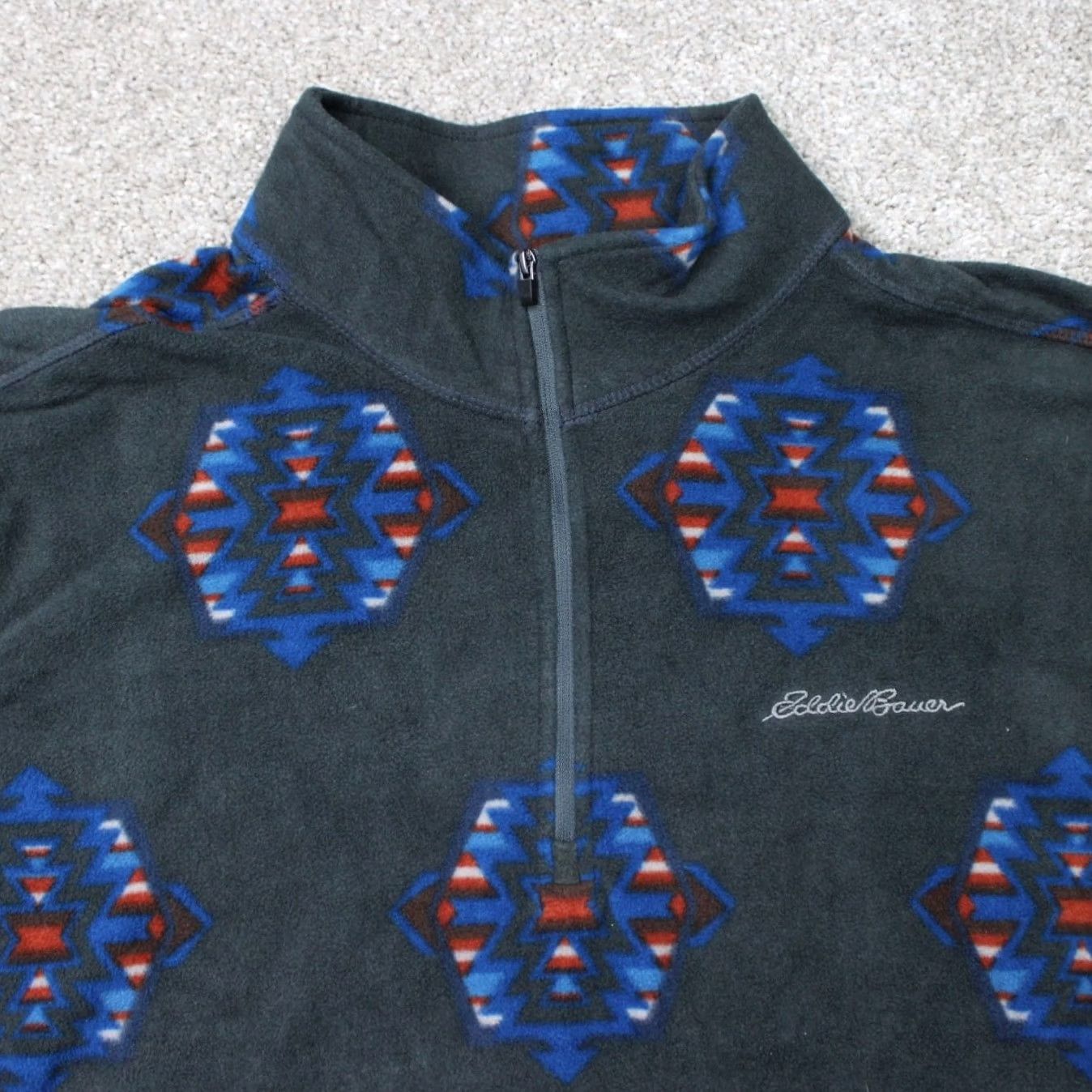Eddie Bauer Eddie Bauer Sweatshirt Womens XL Gray Geometric 1/4 Zip Fleece NWT Tall Size XL / US 12-14 / IT 48-50 - 7 Thumbnail
