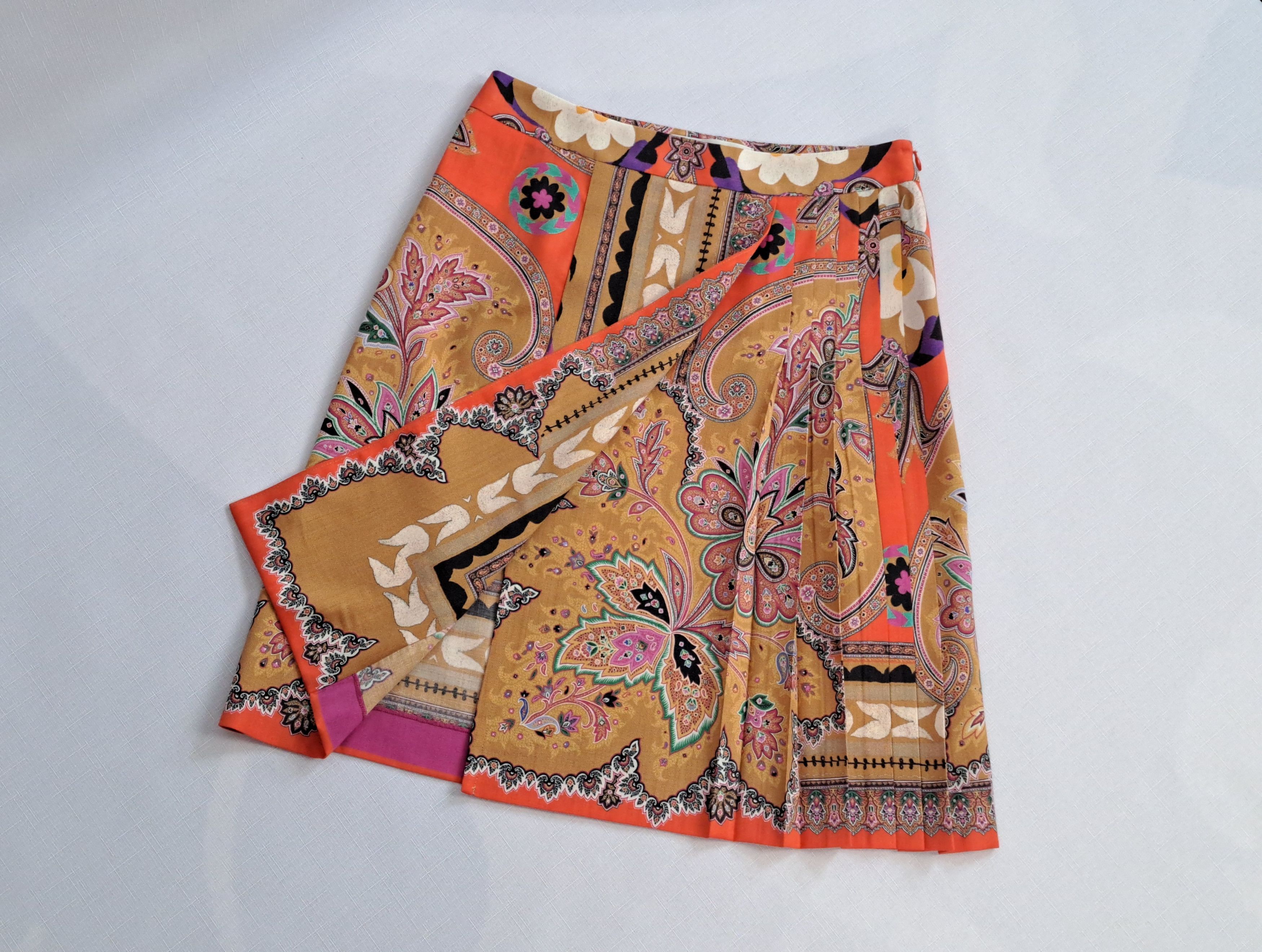 Etro ETRO multicolor paisley/floral wool skirt. Size 42IT Size 28" / US 6 / IT 42 - 2 Thumbnail