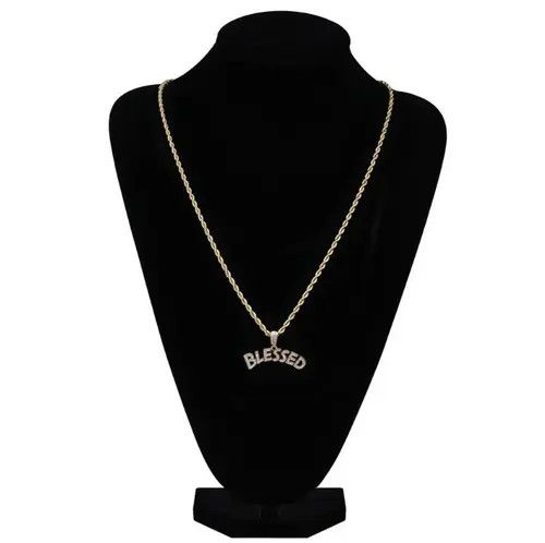 Jewelry × Vintage Rock Rapper Blessing Letter Necklace Size ONE SIZE - 2 Thumbnail