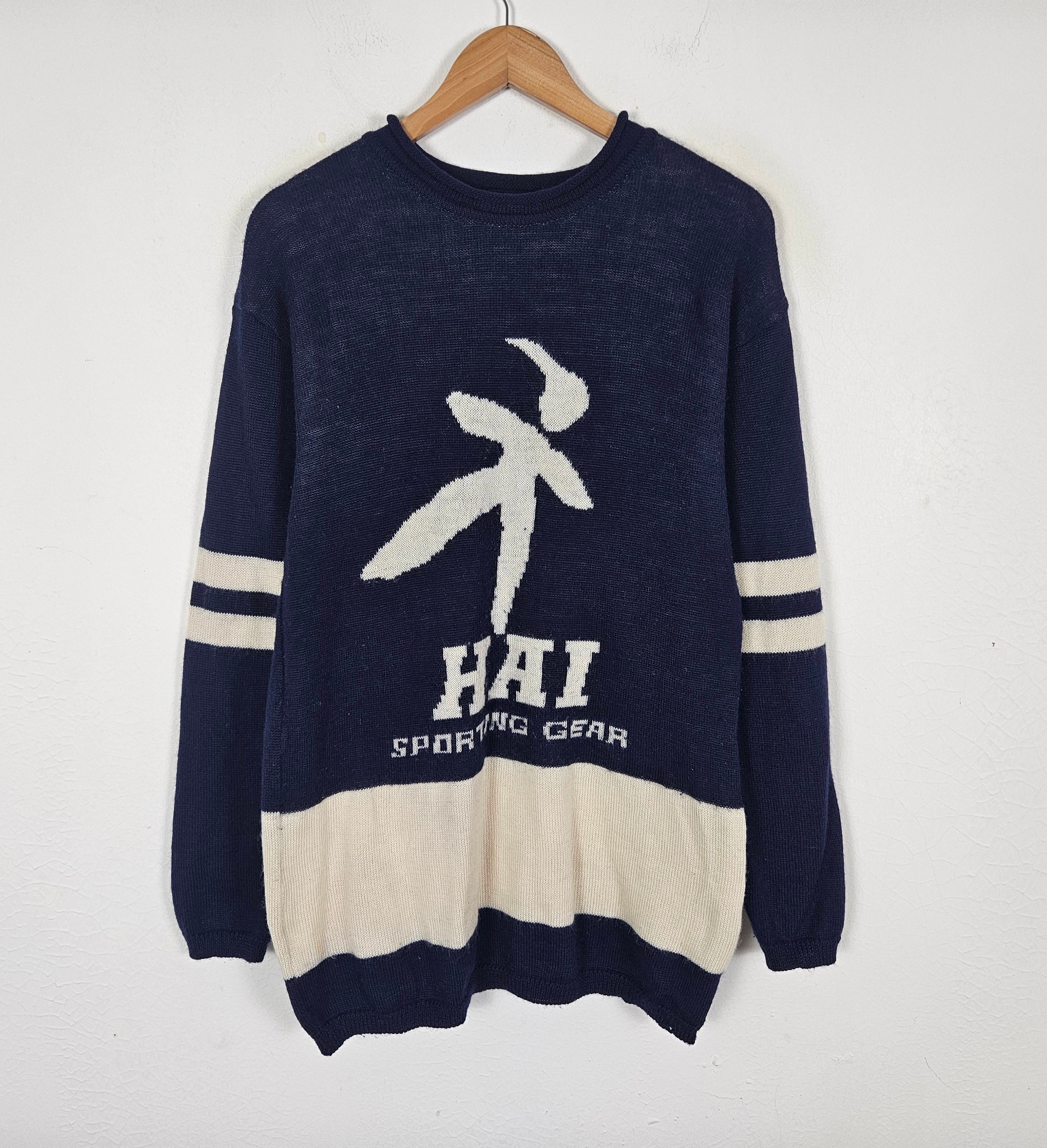 Hai Sporting Gear × Issey Miyake × Japanese Brand Vintage Hai Sporting Gear Wool sweatshirt Size US M / EU 48-50 / 2 - 2 Thumbnail